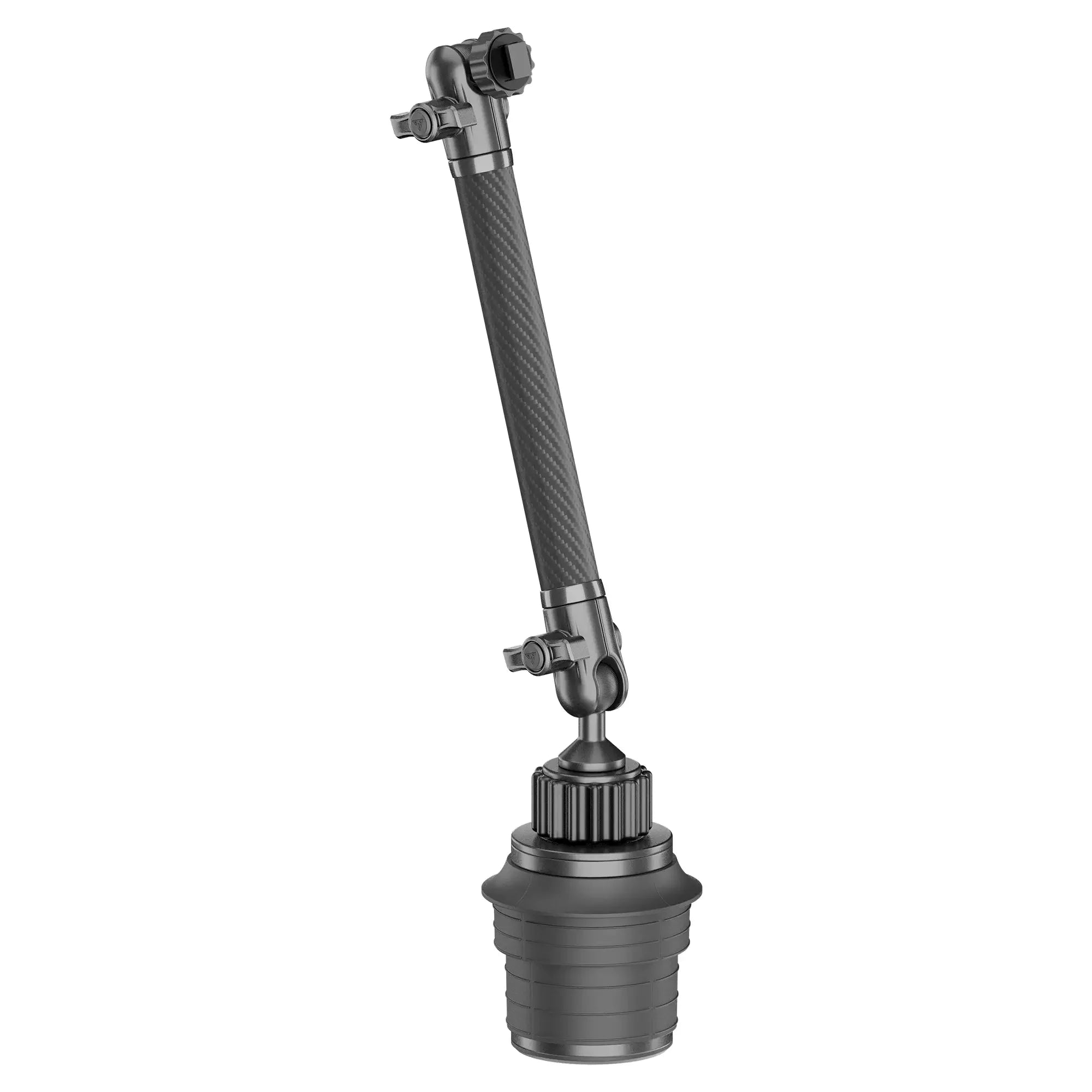 Adjustable carbon fiber vehicle accessory mount with swivel joints for off-road gear