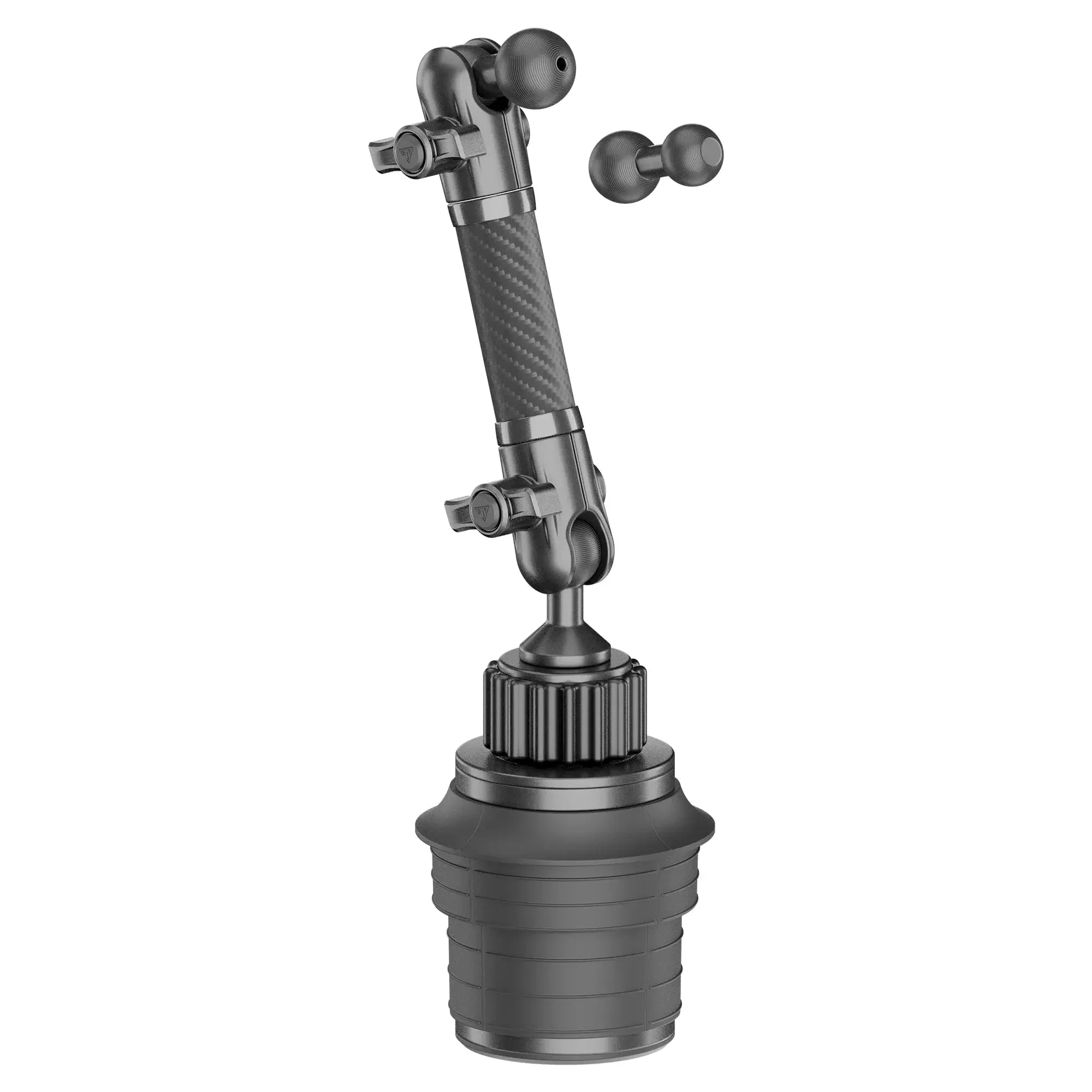 Adjustable mounting arm with ball joints, rugged vehicle accessory for overlanding setup