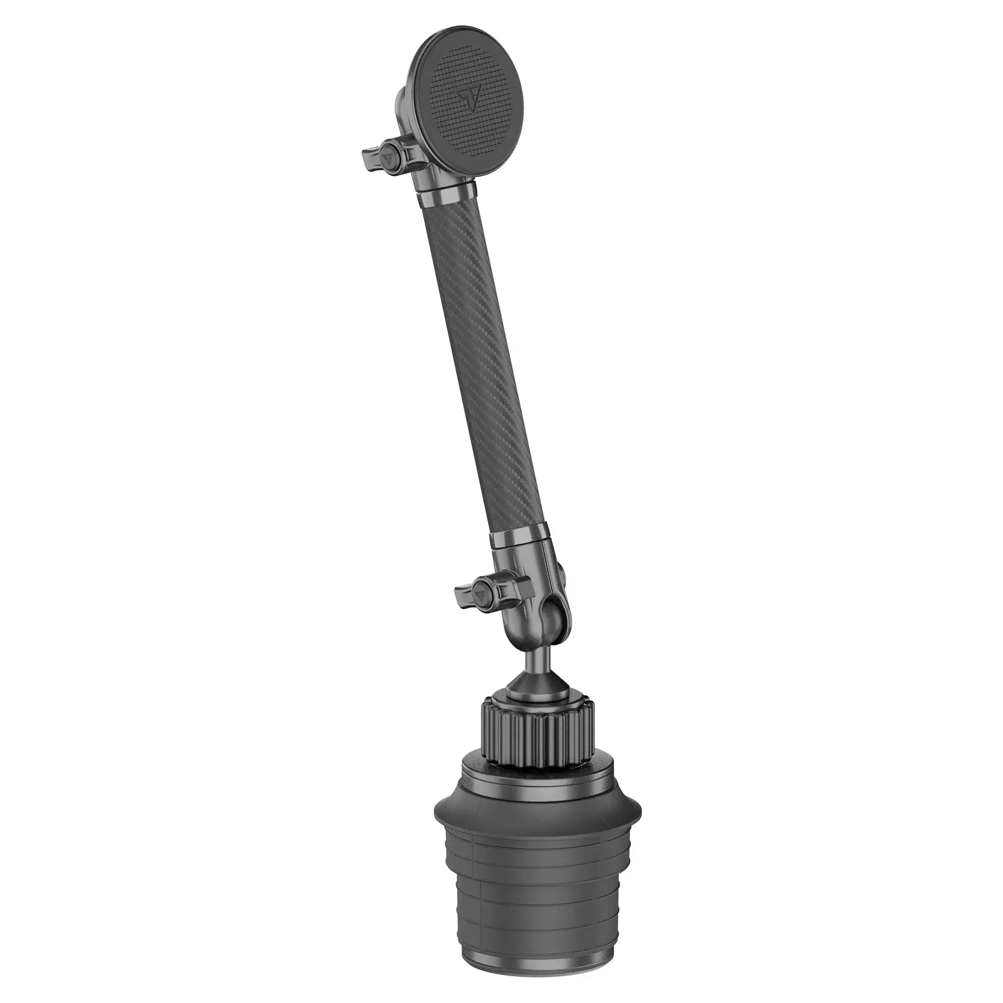 Portable black camping shower head with adjustable arm for overlanding and outdoor use