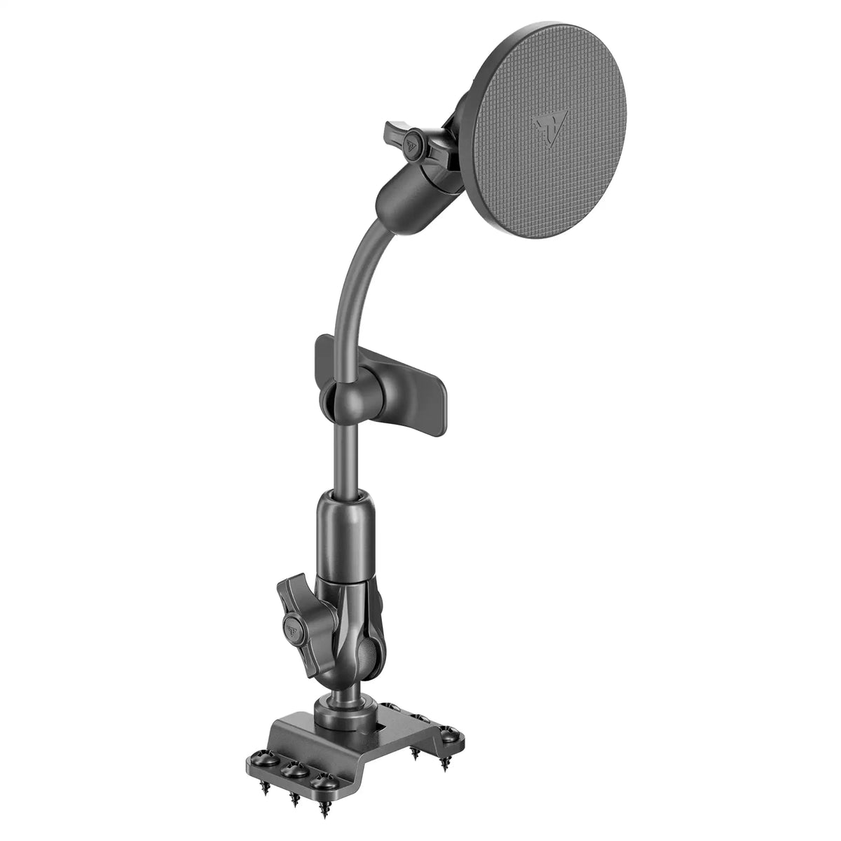 Tackform drill base magnetic tablet mount with rigid flex arm, universal fit