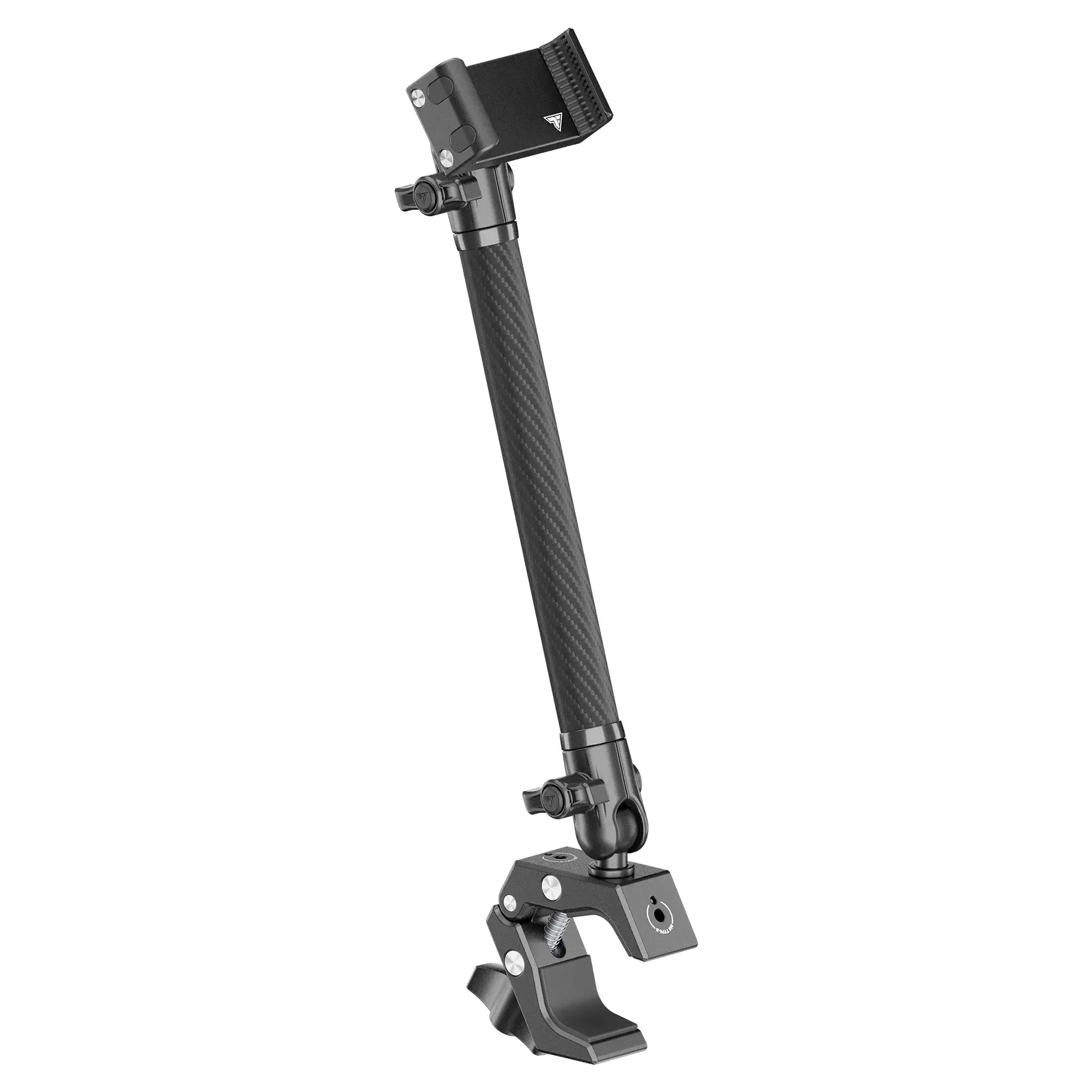 Adjustable carbon fiber mounting bracket clamp for overlanding gear and vehicle accessories