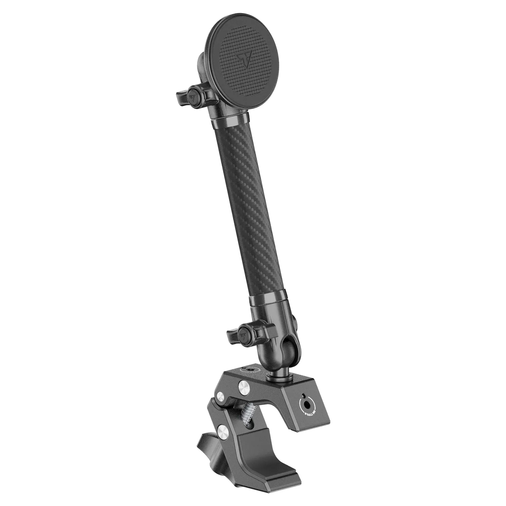 Adjustable carbon fiber vehicle accessory mount clamp with magnetic base