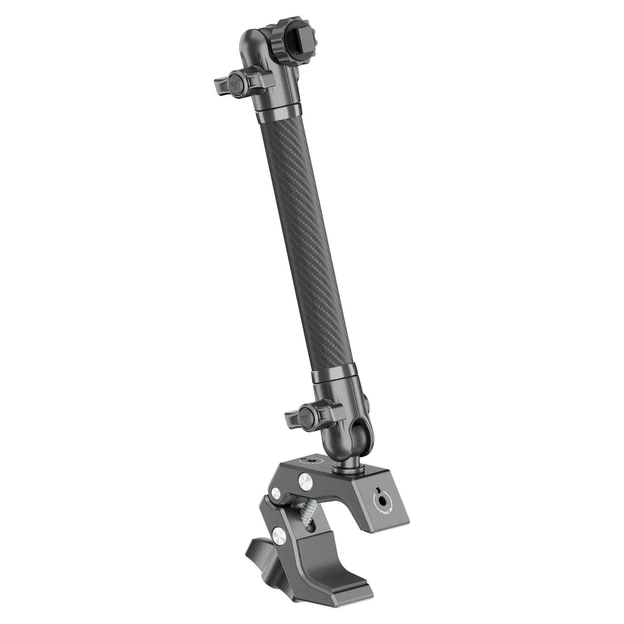 Adjustable metal and carbon fiber vehicle mounting clamp arm for off-road accessories