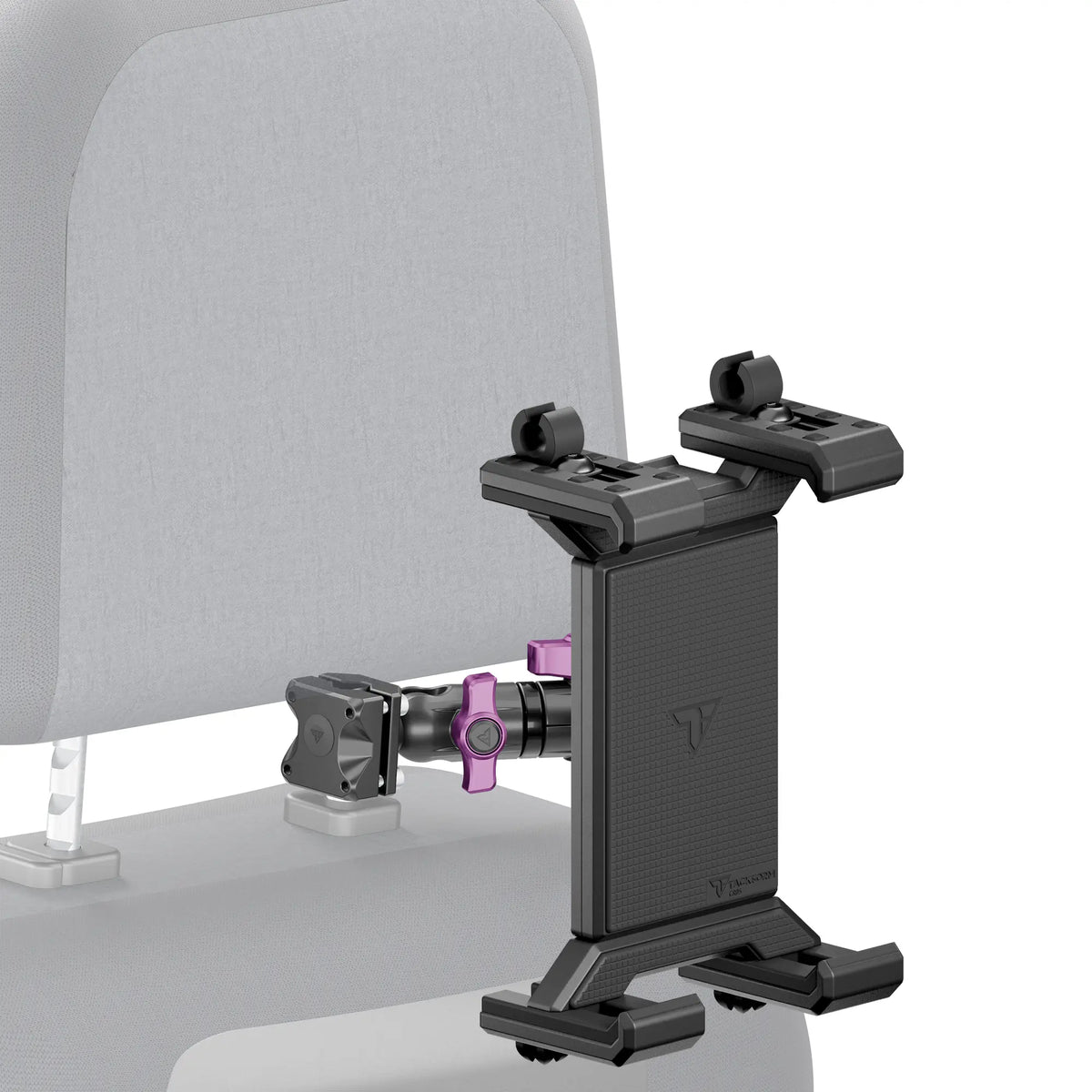 Tackform headrest mount with SLATE tablet holder, universal fit