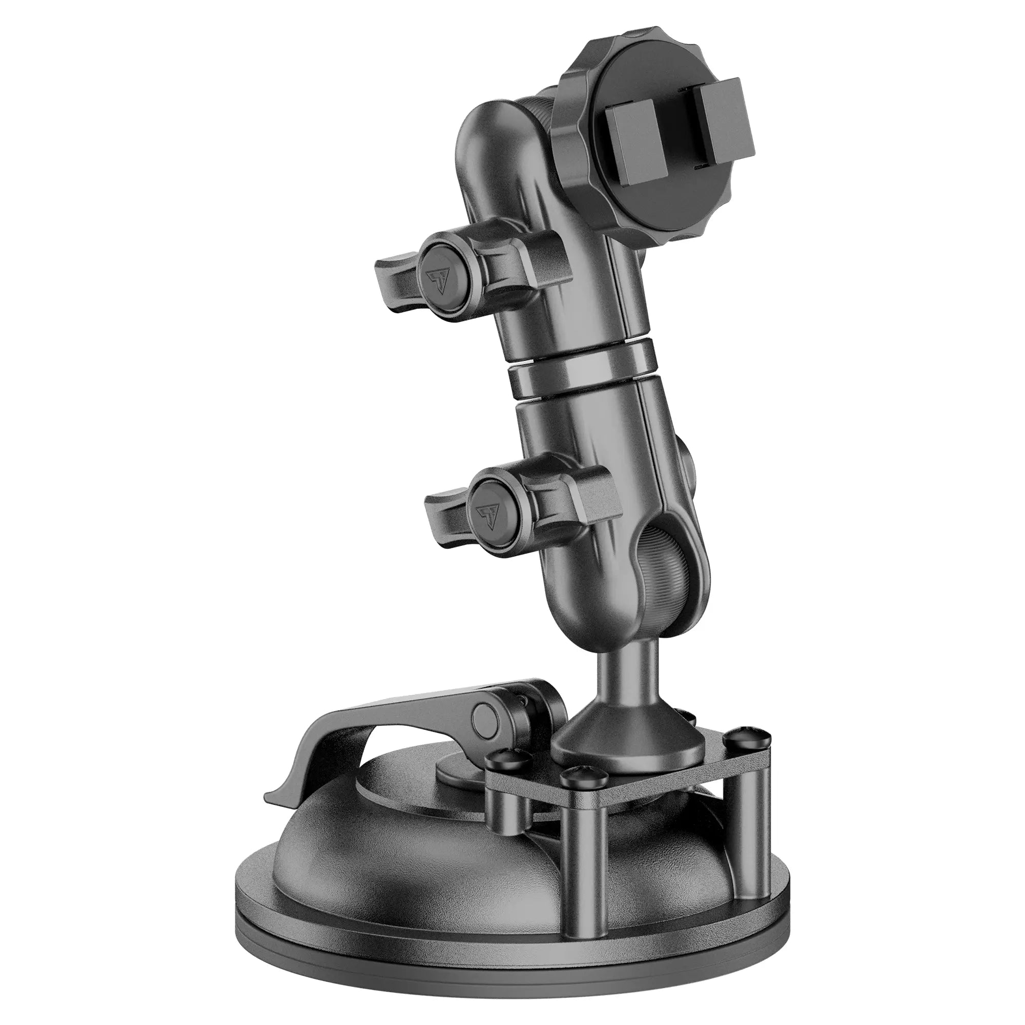 Heavy-duty adjustable suction cup vehicle mount for overlanding gear and accessories