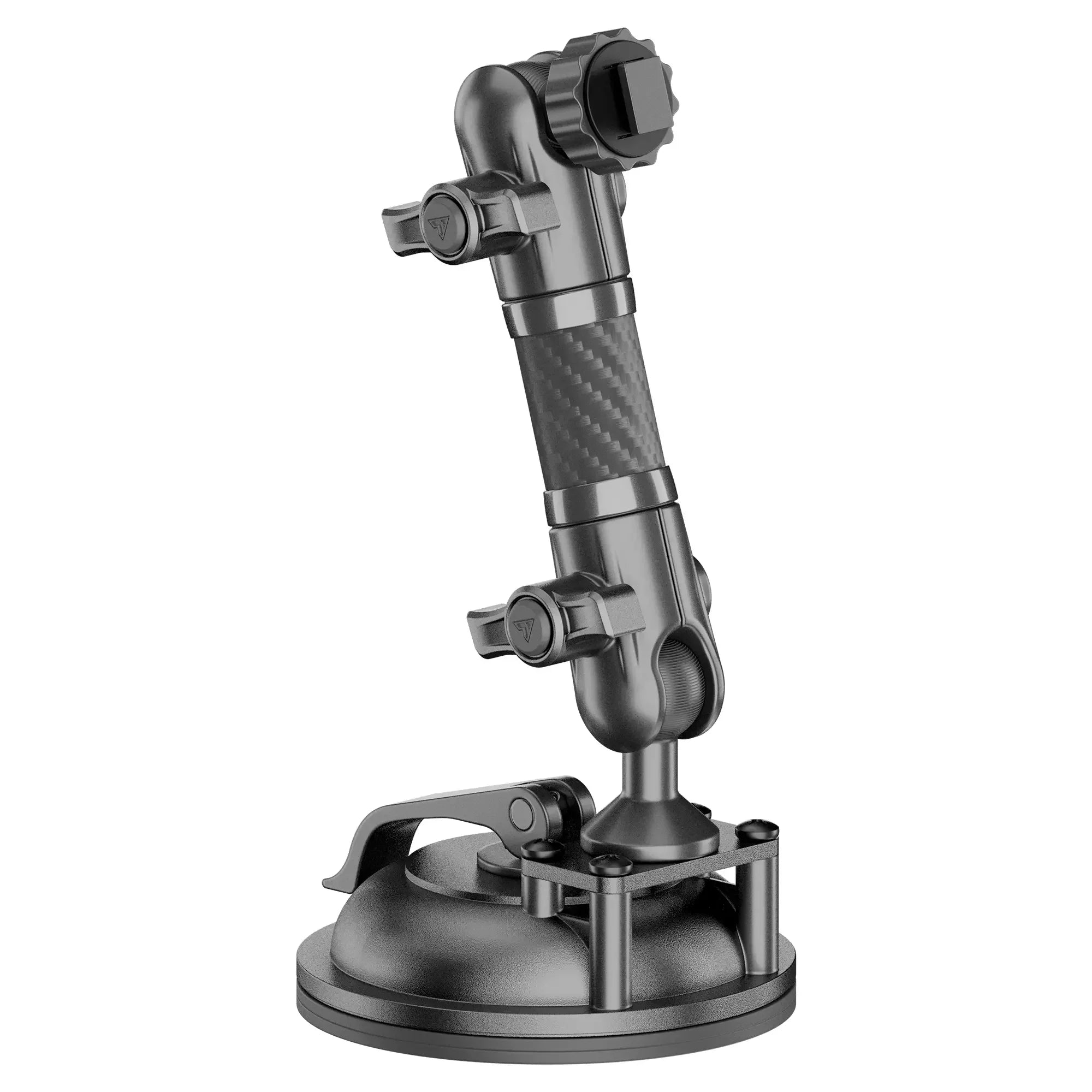 Heavy-duty adjustable suction cup mounting arm for overland and expedition vehicles