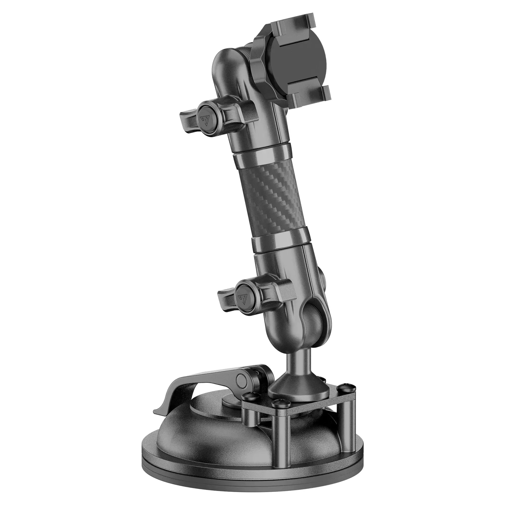 Heavy duty suction cup adjustable mounting arm for vehicles, overlanding accessory