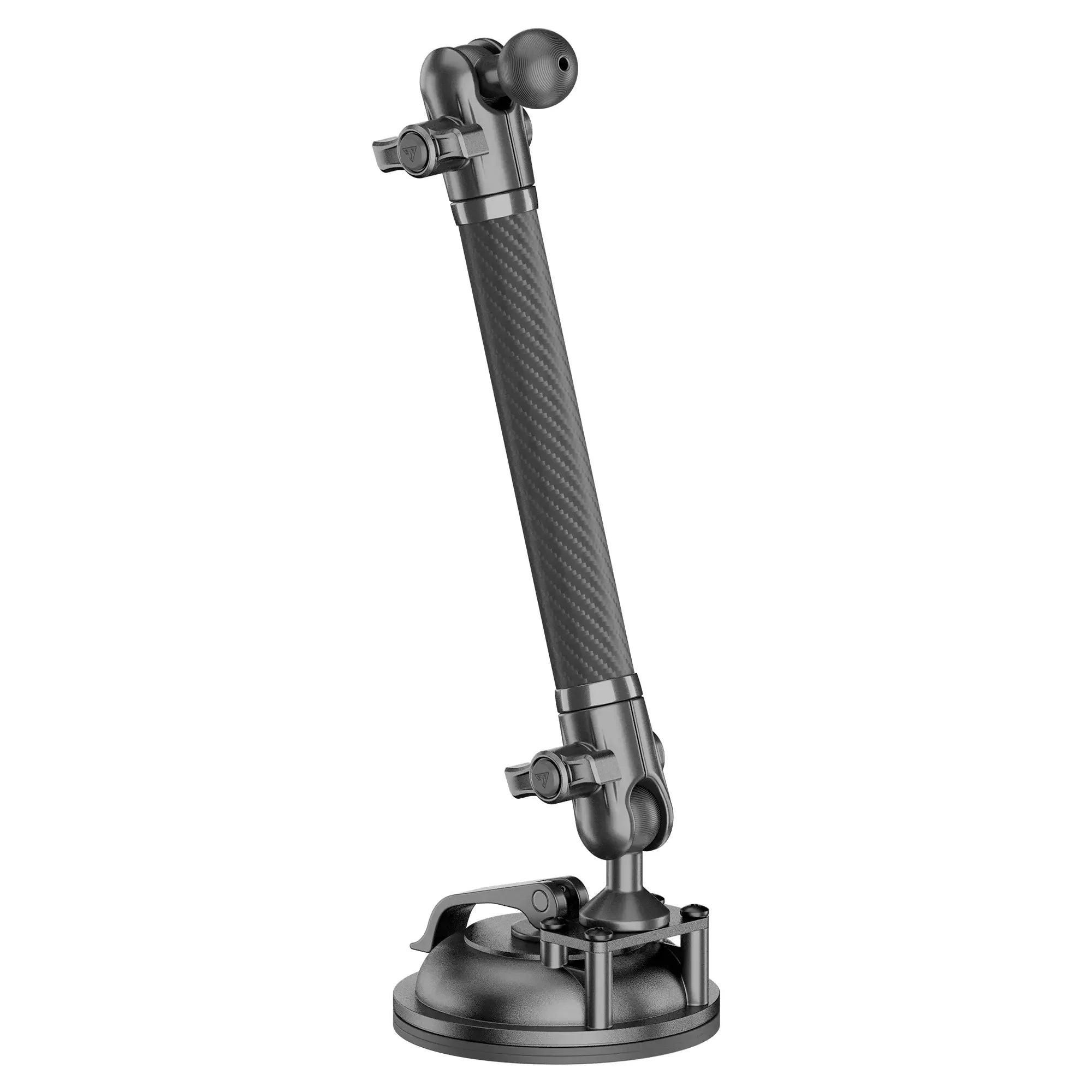 Adjustable carbon fiber suction cup mount for overlanding and vehicle accessories