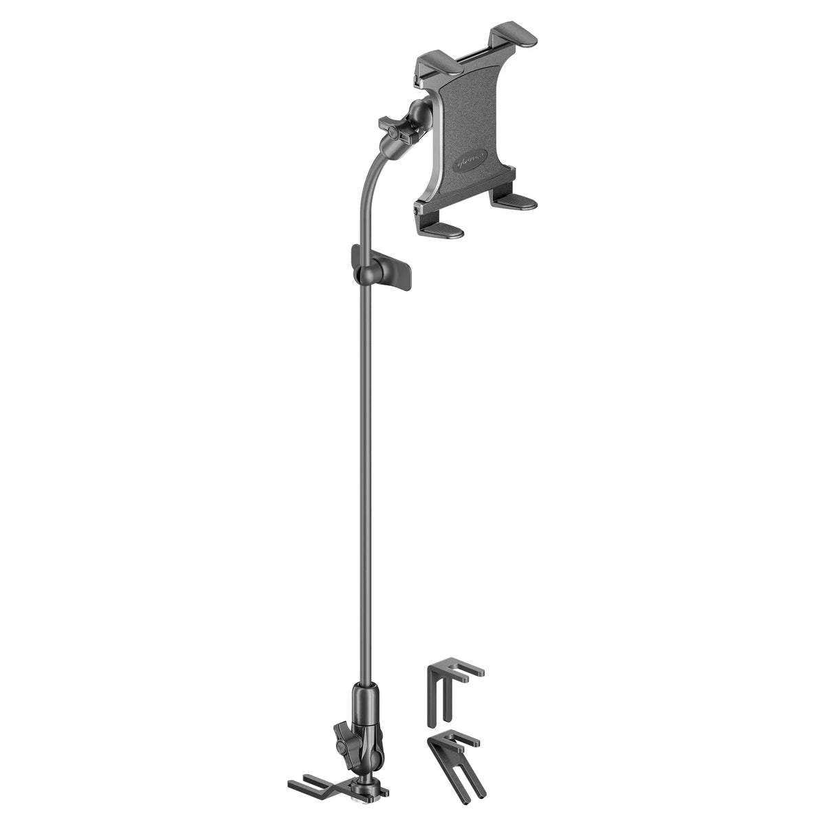 Tackform seat rail floor bolt mount with composite tablet holder for universal fit