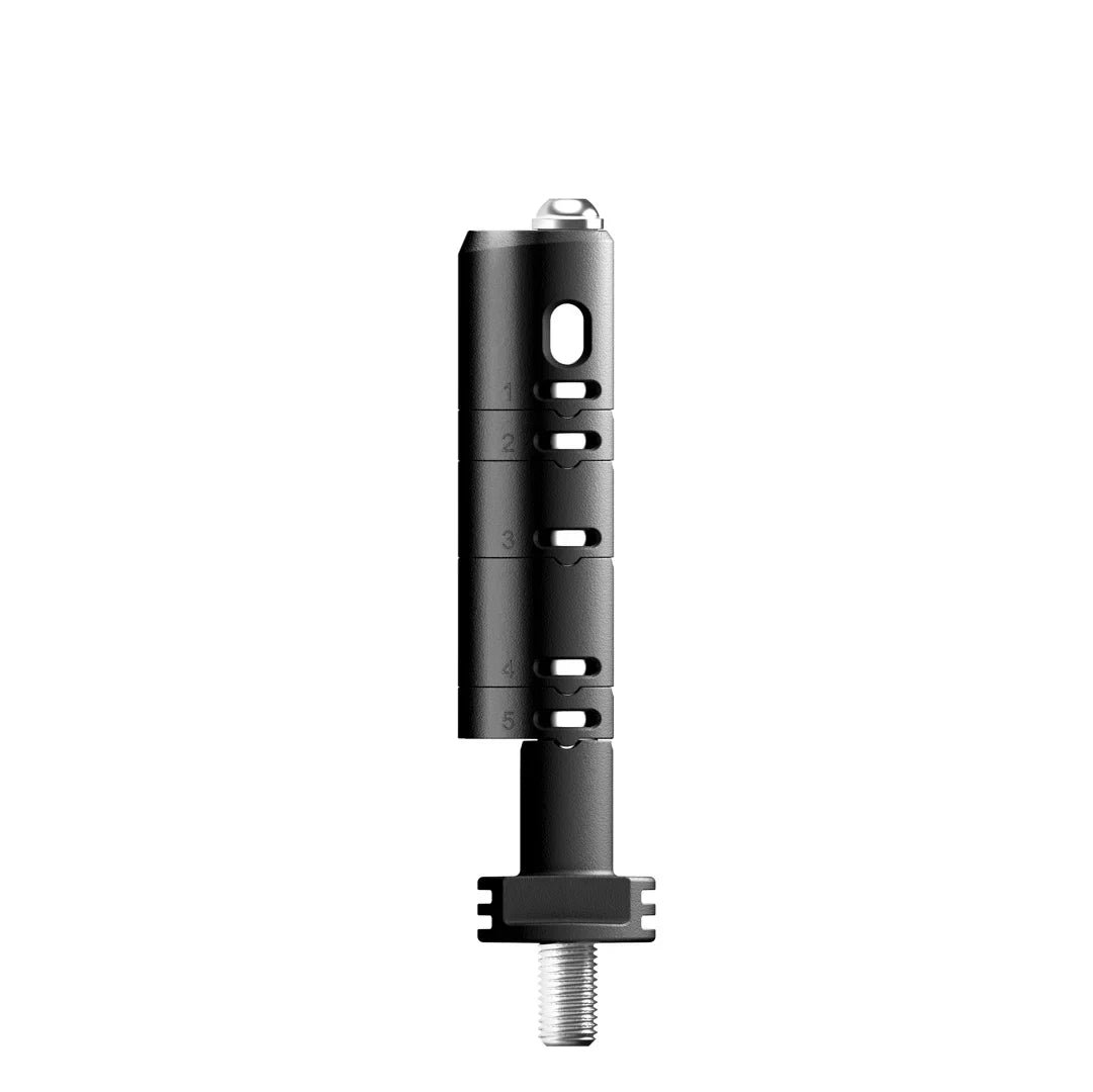 Black universal mounting pin for off-road recovery boards shown on white background