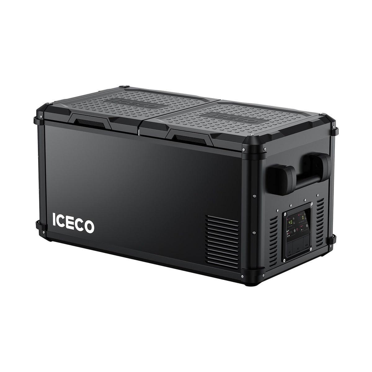 ICECO VL75ProD Gen II dual zone fridge freezer in black