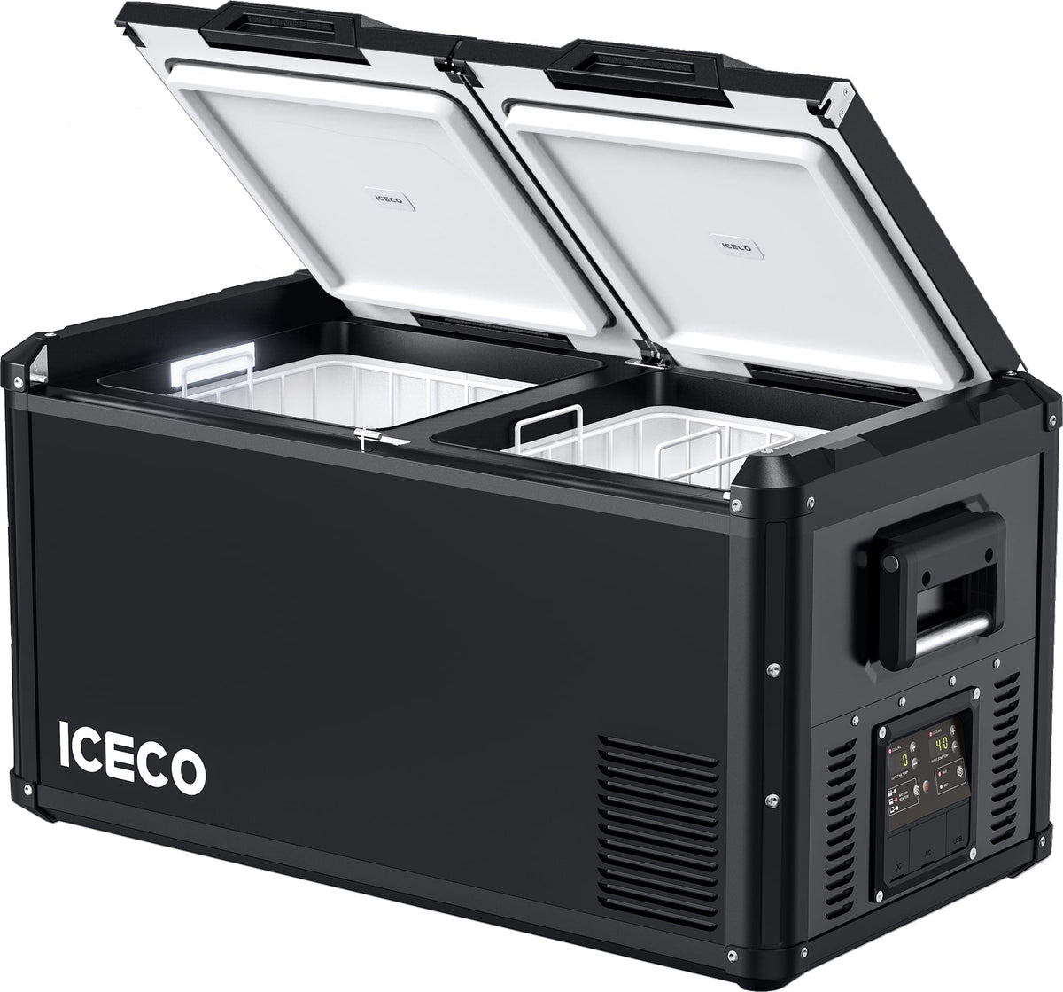 ICECO VL75ProD 79QT dual zone 12V fridge freezer, universal fit