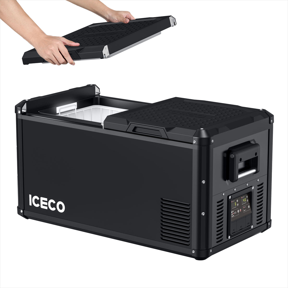 ICECO VL75ProD 79QT dual zone 12V fridge freezer, universal fit