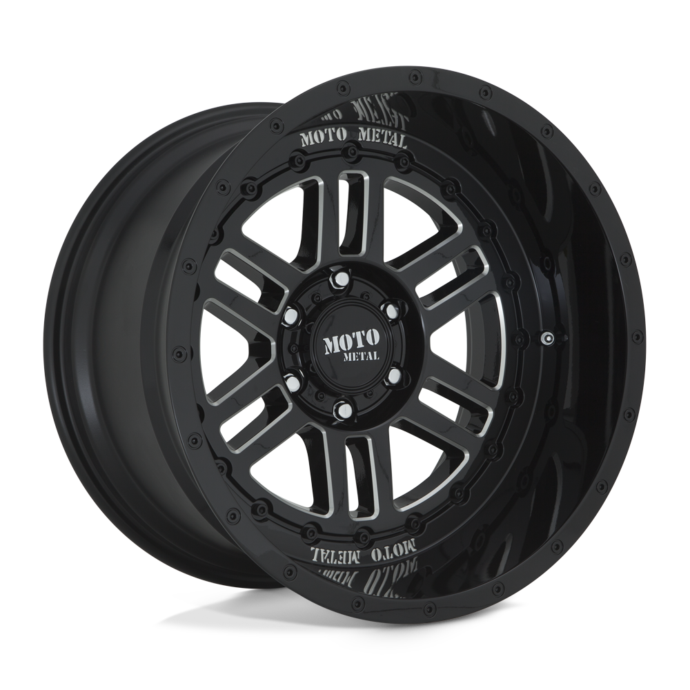 Moto Metal Deep Six (MO800) Wheel - Gloss Black Milled