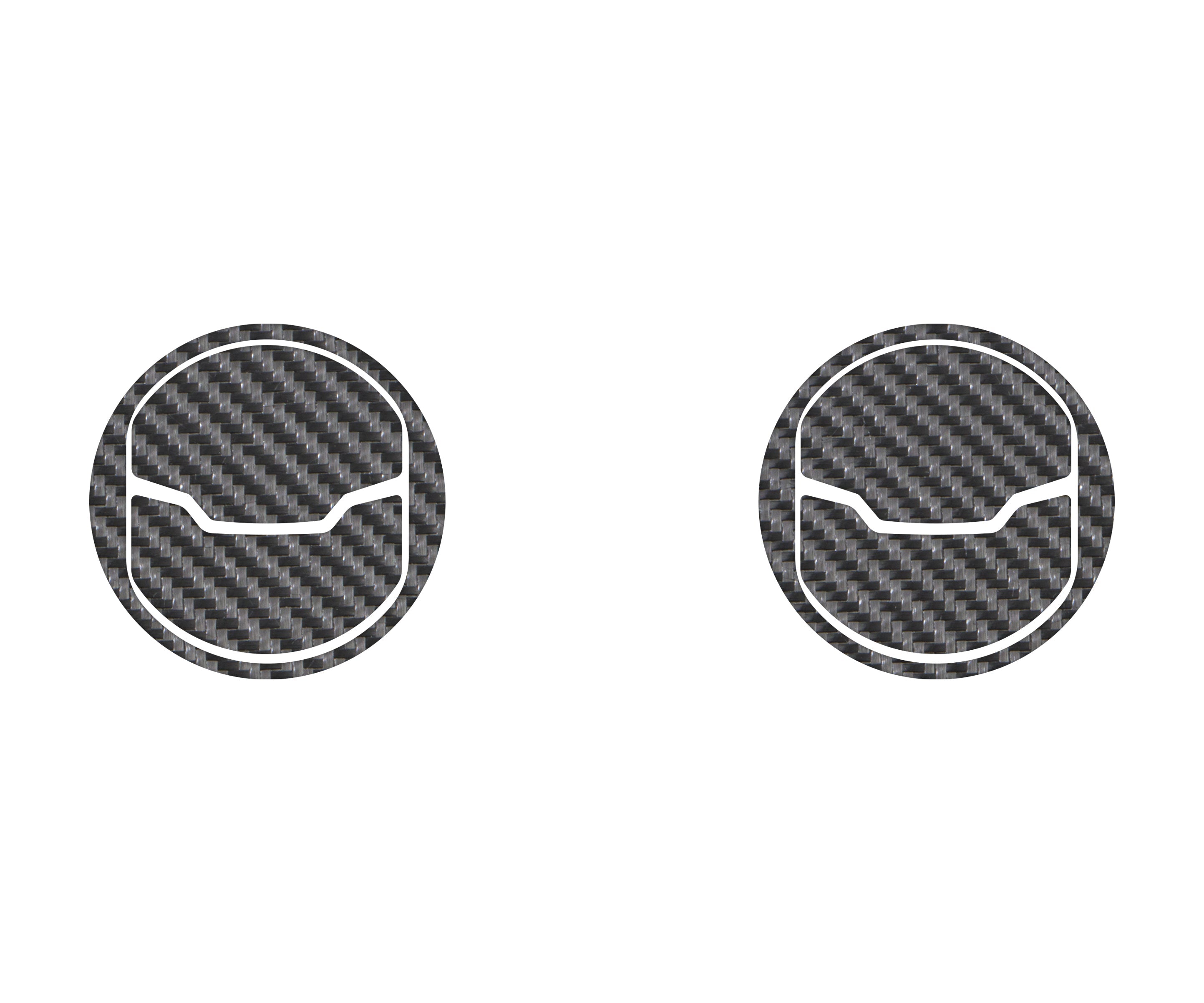 Center AC Vent (2 Vents) Accent Trim Fits 2015-2022 Ford Mustang 2 Vents Real Carbon Fiber(Raw)