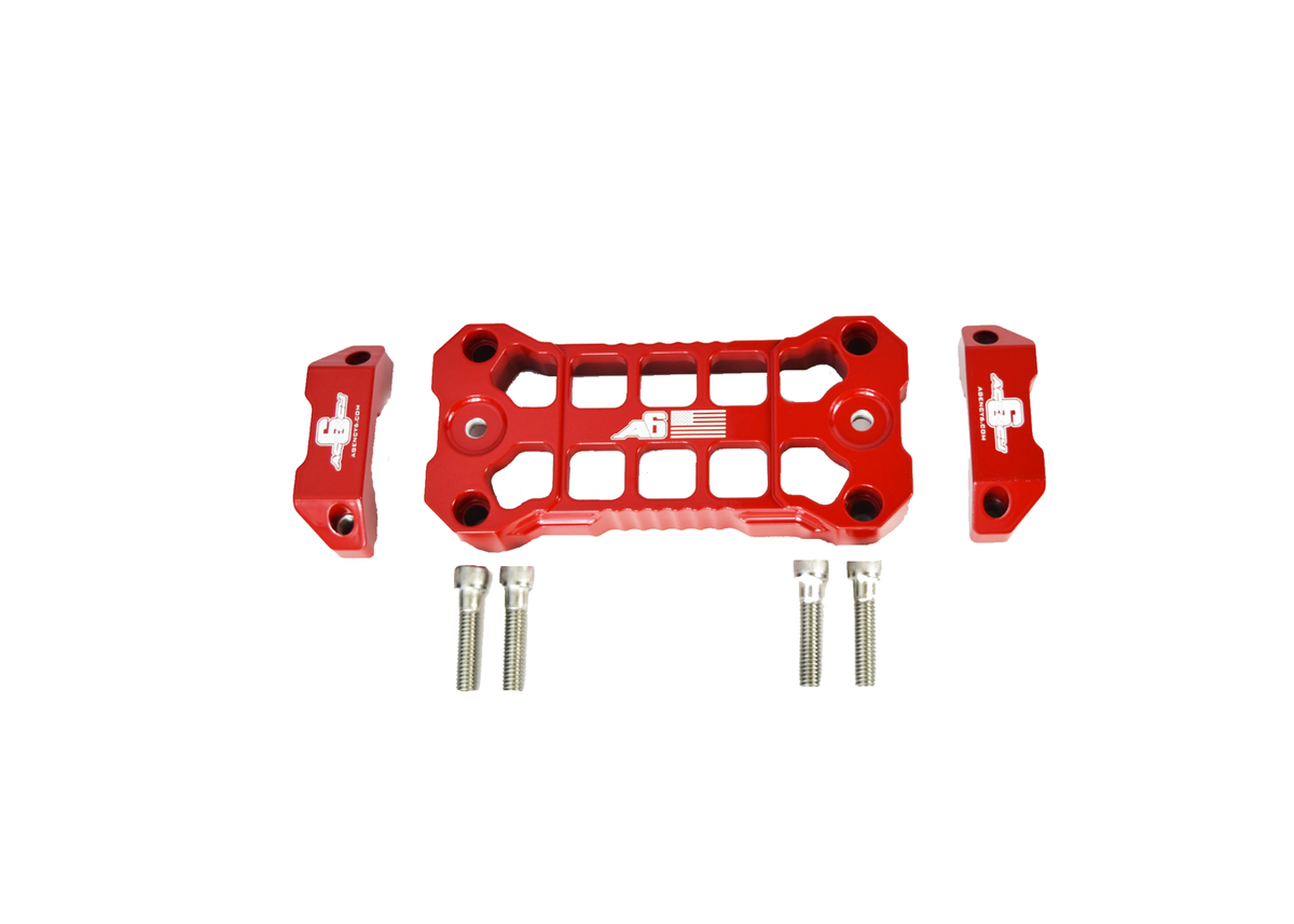 Agency 6 Adventure Mini Shovel and red Mega Mount combo for universal fit