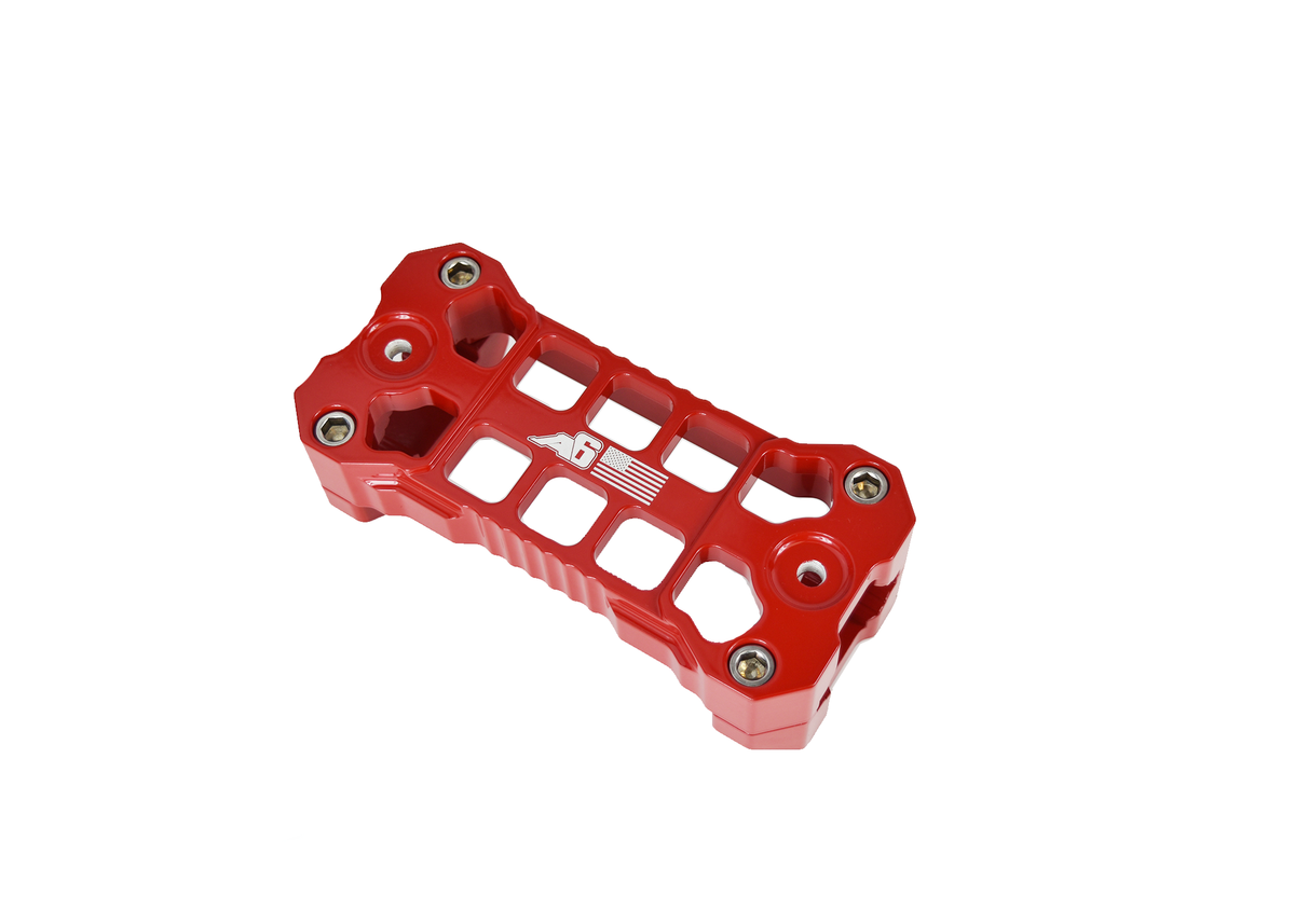Agency 6 Adventure Mini Shovel and red Mega Mount combo for universal fit
