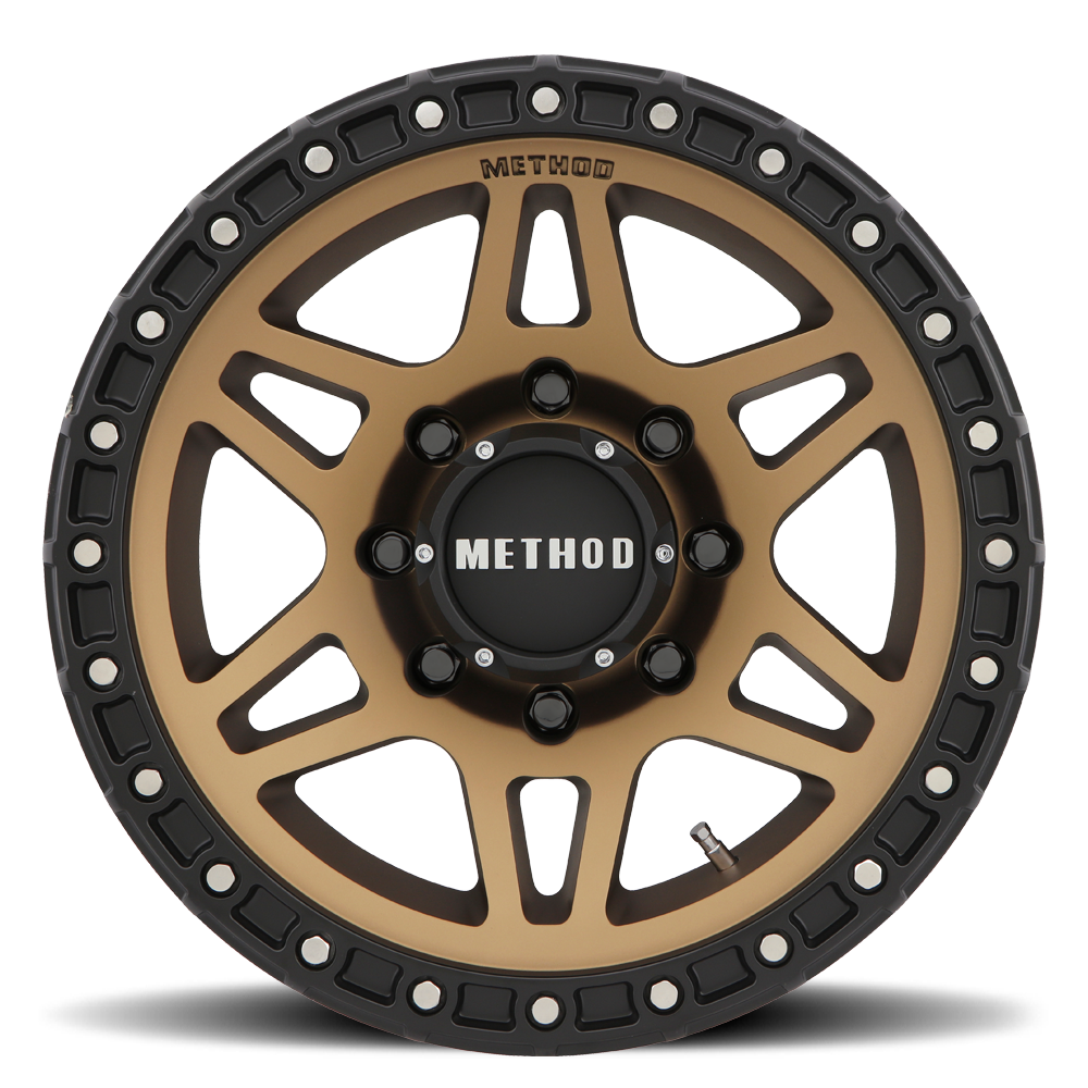 Method_Race_Wheels_MR312_Bronze_Matte_Black_Lip_8_Lug_Head_On - NVMOS