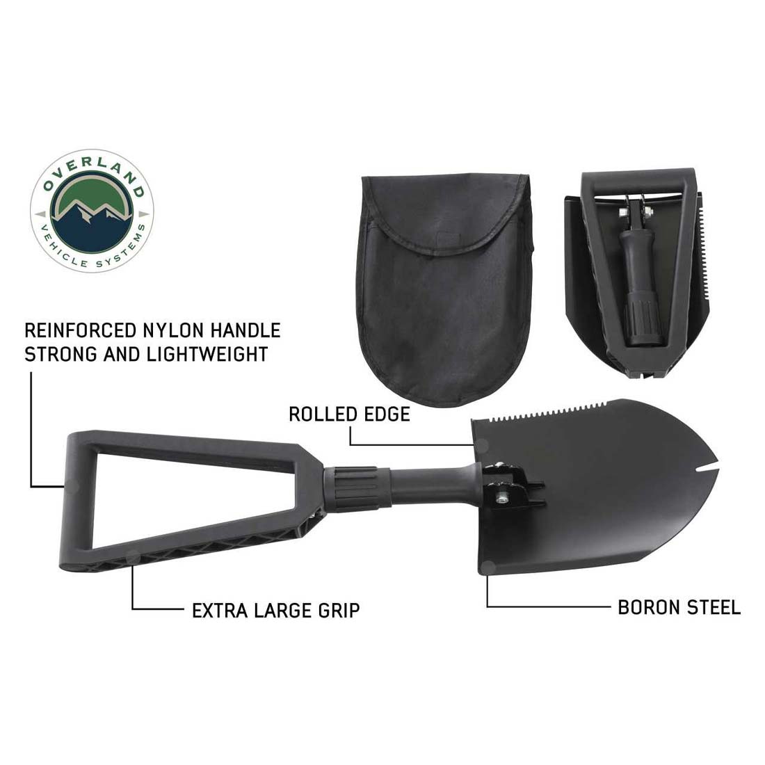 OVS military style utility shovel with nylon carrying case - view 4