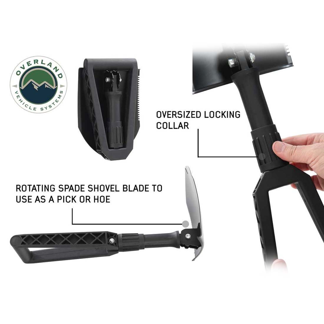 OVS military style utility shovel with nylon carrying case - view 3