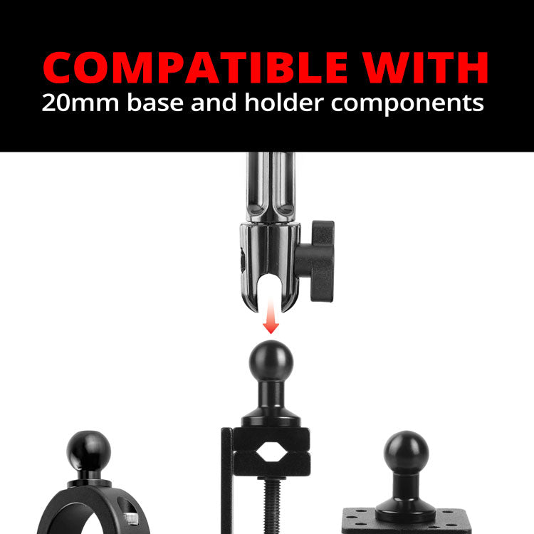 Tackform dual 20mm ball socket die cast arm for universal fit