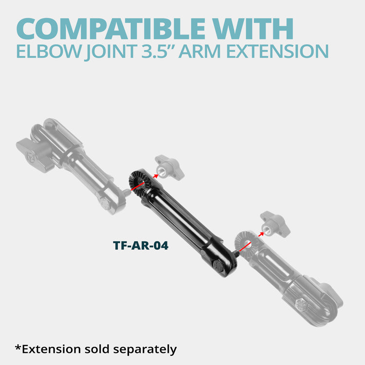 Tackform AM02-20L-BK AMPS drill base phone mount for universal fit