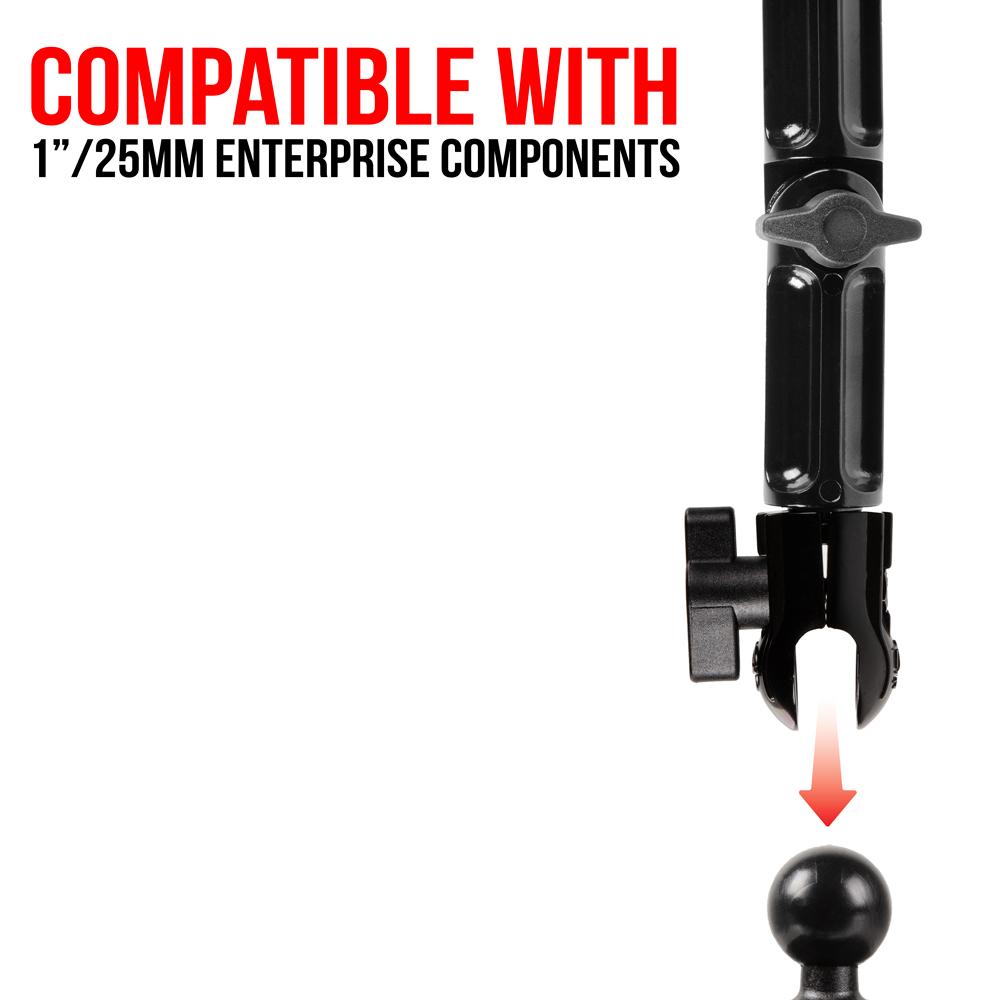 Tackform 7.5 inch arm with dual B-sized sockets for universal fit