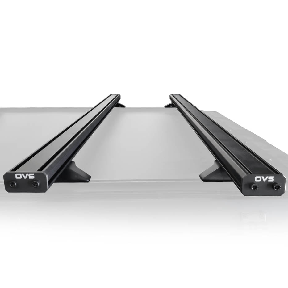 Overland Vehicle Systems Pro Crossbars with end caps and brackets