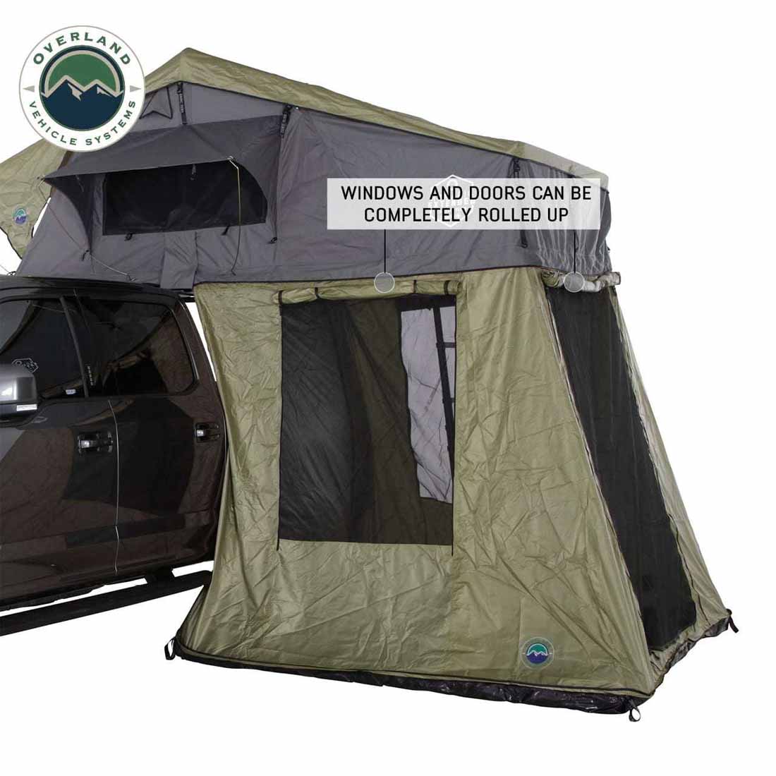 Overland Vehicle Systems HD Nomadic 3 Extended roof top tent annex with floor - view 3