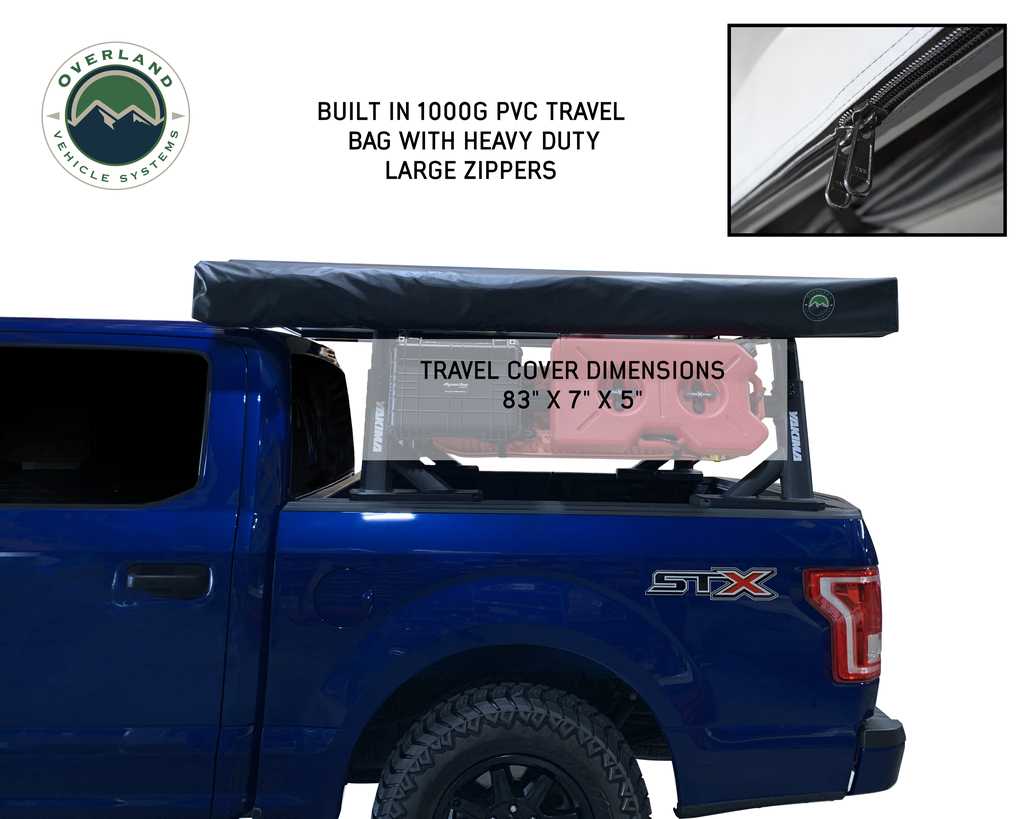Overland Vehicle Systems travel cover for Nomadic 270 LT awning driver side - view 2