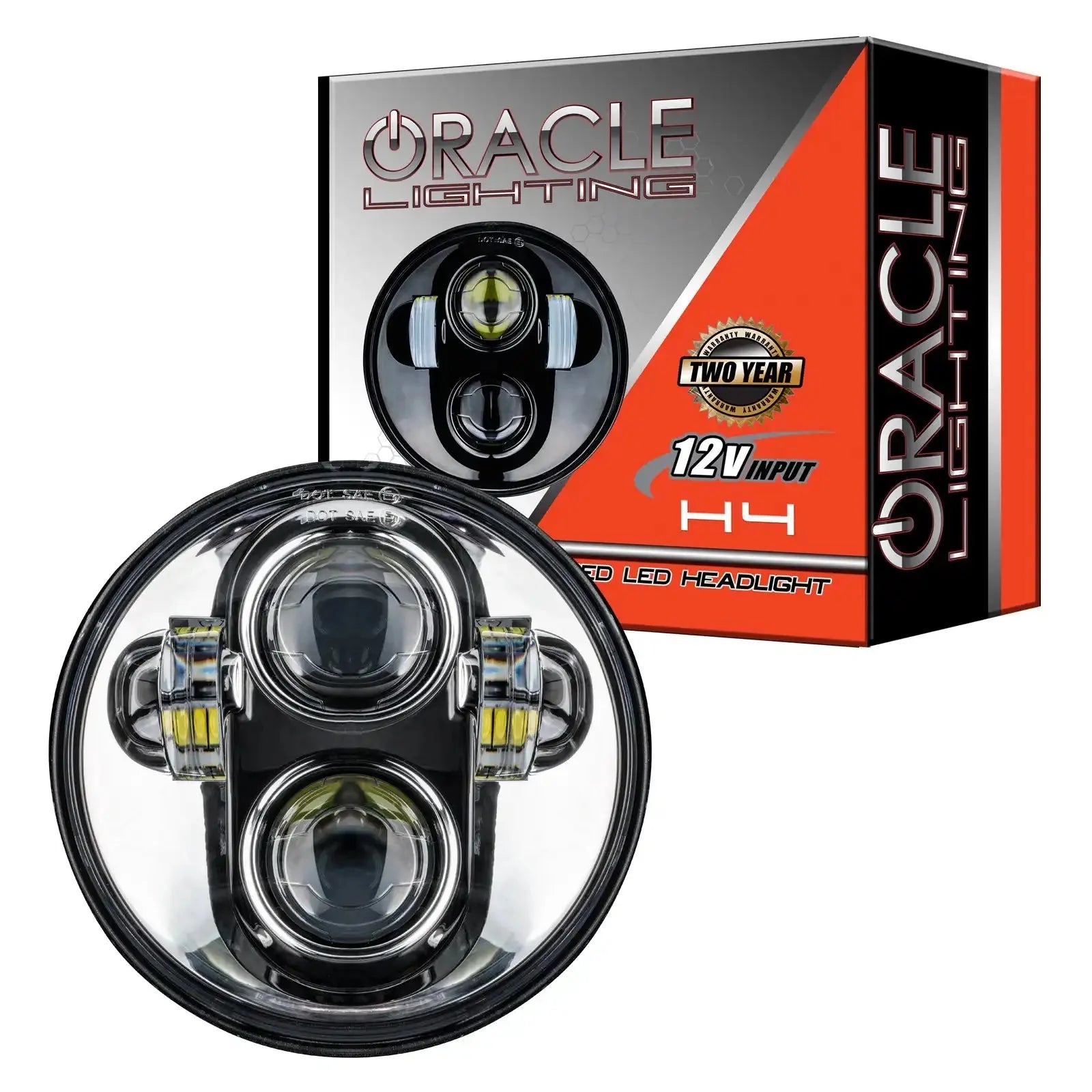 ORACLE 5.75" 40W Replacement LED Headlight - Chrome Bezel