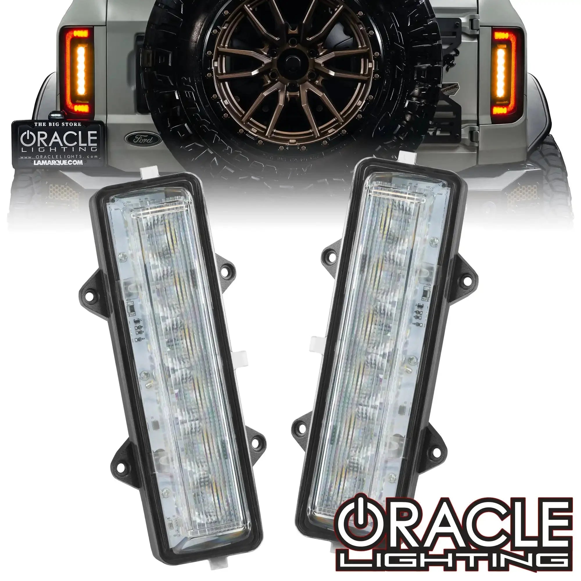 ORACLELightingDualFunctionAmber_WhiteReverseLEDModuleforFordBroncoFlushTailLights - NVMOS