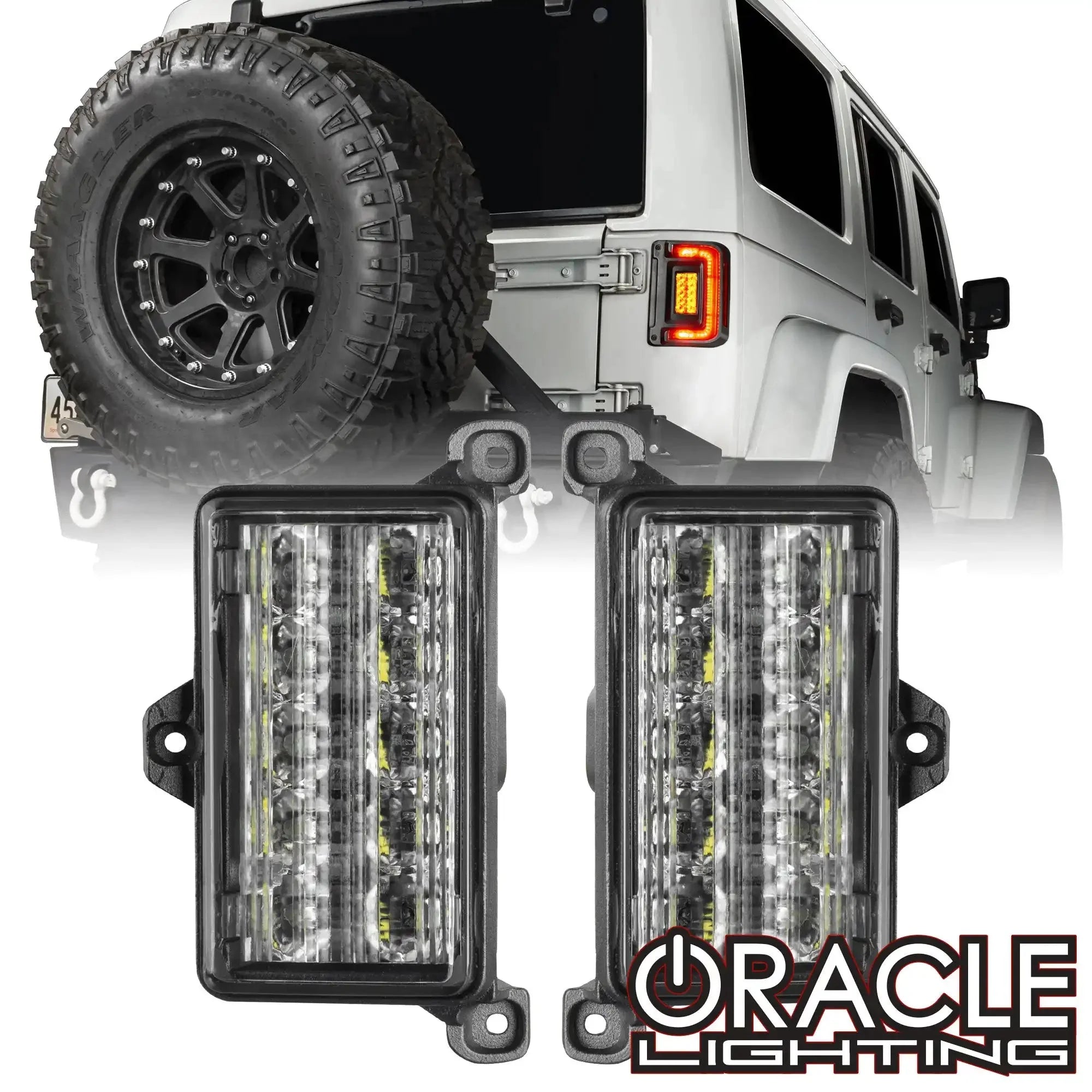 ORACLELightingDualFunctionAmber_WhiteReverseLEDModuleforJeepWranglerJKFlushTailLights - NVMOS