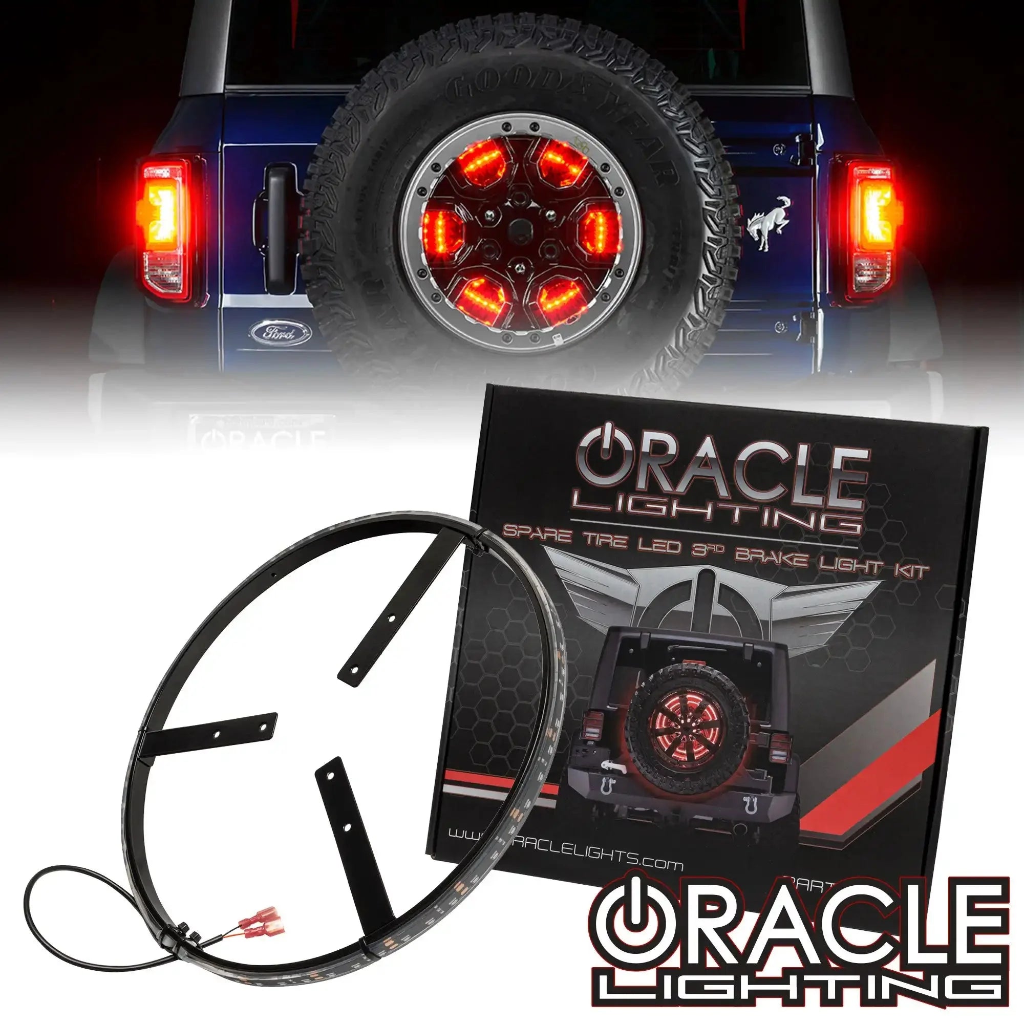 ORACLELightingLEDIlluminatedSpareTireWheelRingThirdBrakeLight-FordBronco - NVMOS