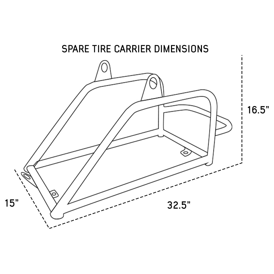 OVS spare tire carrier for off road trailer - view 3