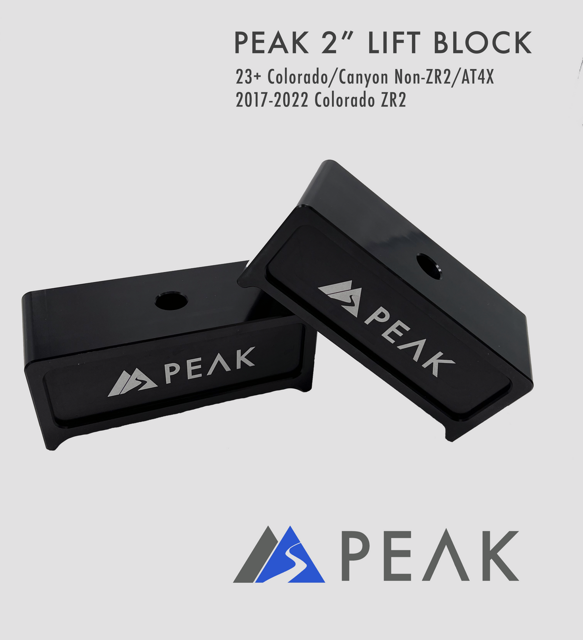 Peak Suspension 2" Lift Block 17-22 Colorado ZR2 22+ Colorado/Canyon for 2017+ Chevy Colorado, 2022+ GMC Canyon