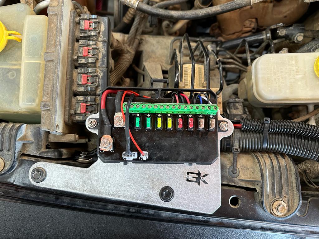 AuxBeam Controller Engine Bay Mount for Jeep JK Wrangler