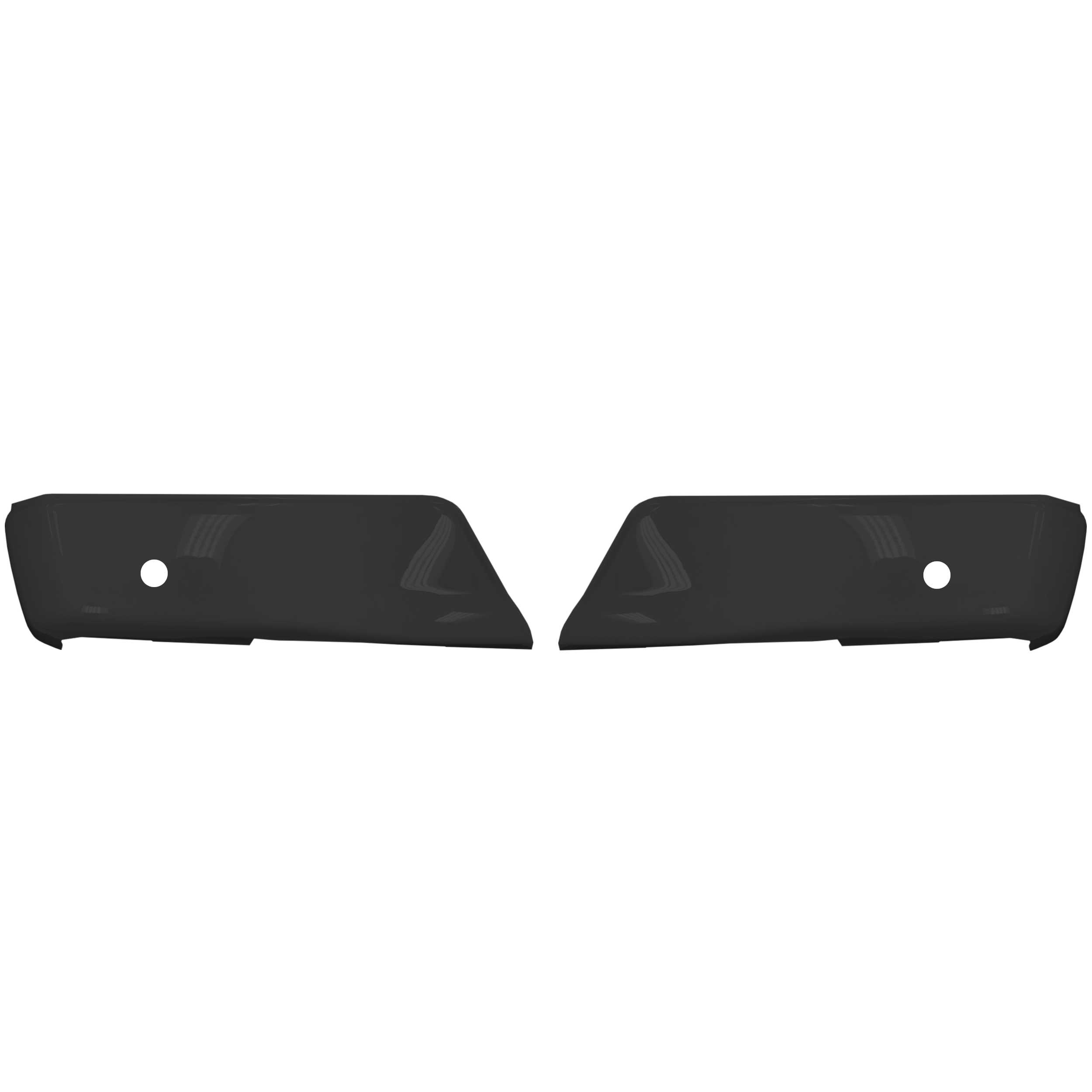 Paintable ABS Rear BumperShellz for 2015-2020 Ford F-150, with parking sensor hole cutouts, ready for customization