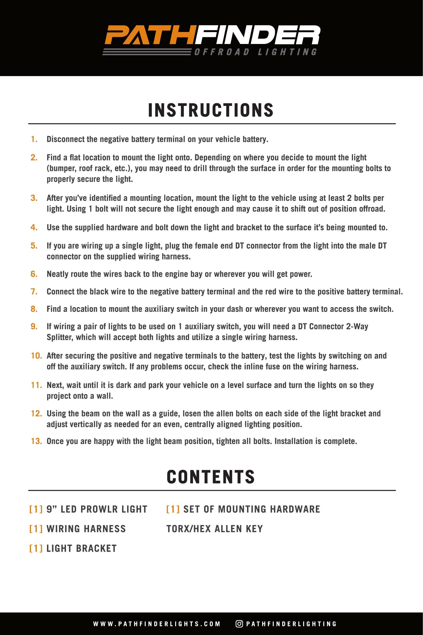 Backwoods PROWLR 9" LED Driving Light [TRUE AMBER]