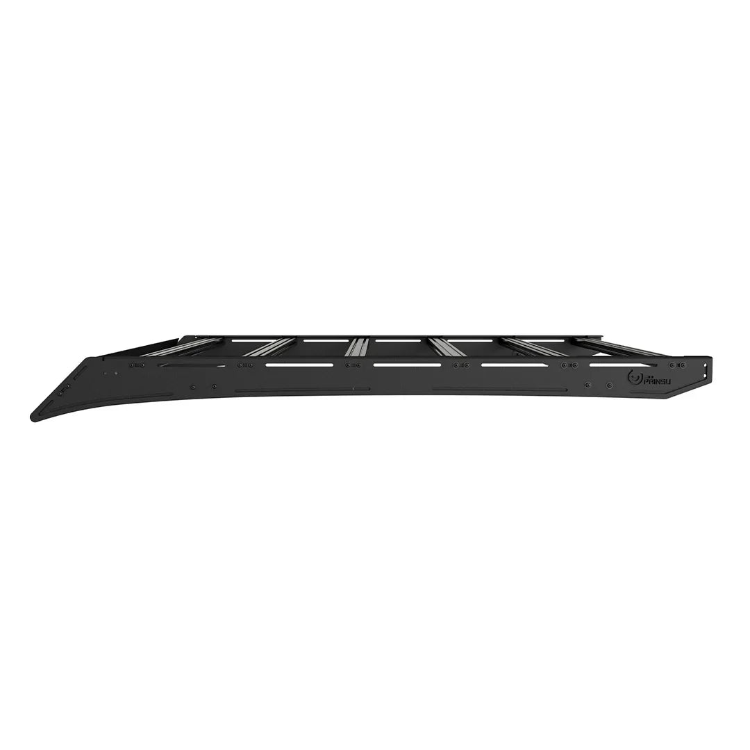 Side view of Prinsu Pro roof rack for 2024 Toyota Tacoma, black modular design