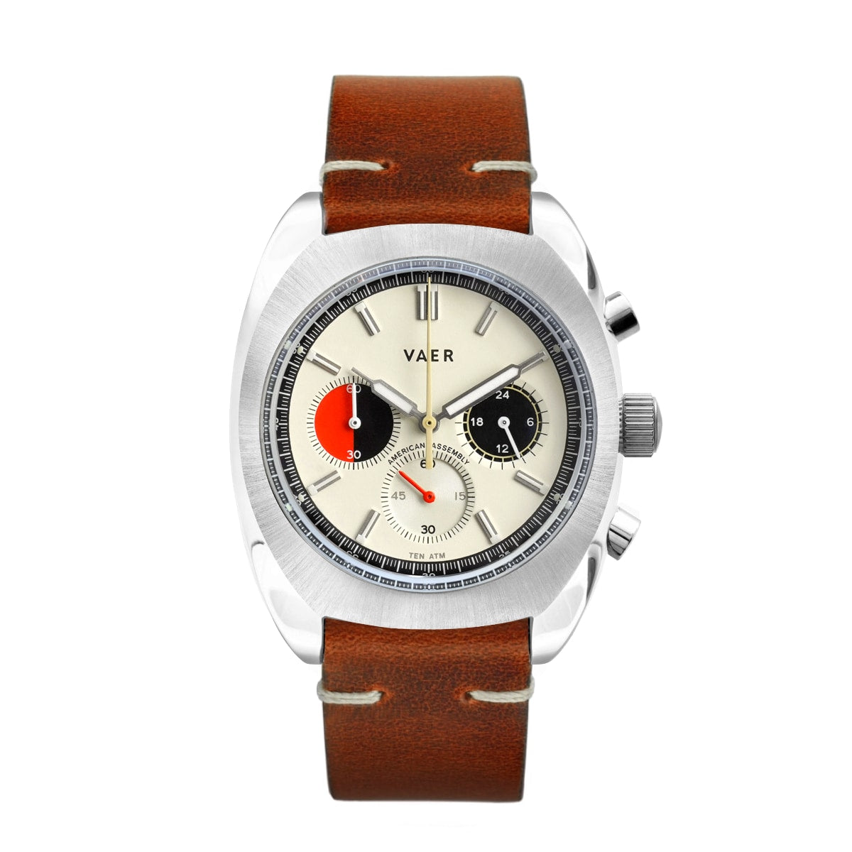 VAER R1 USA Racing Chronograph Watch - Cream 42mm