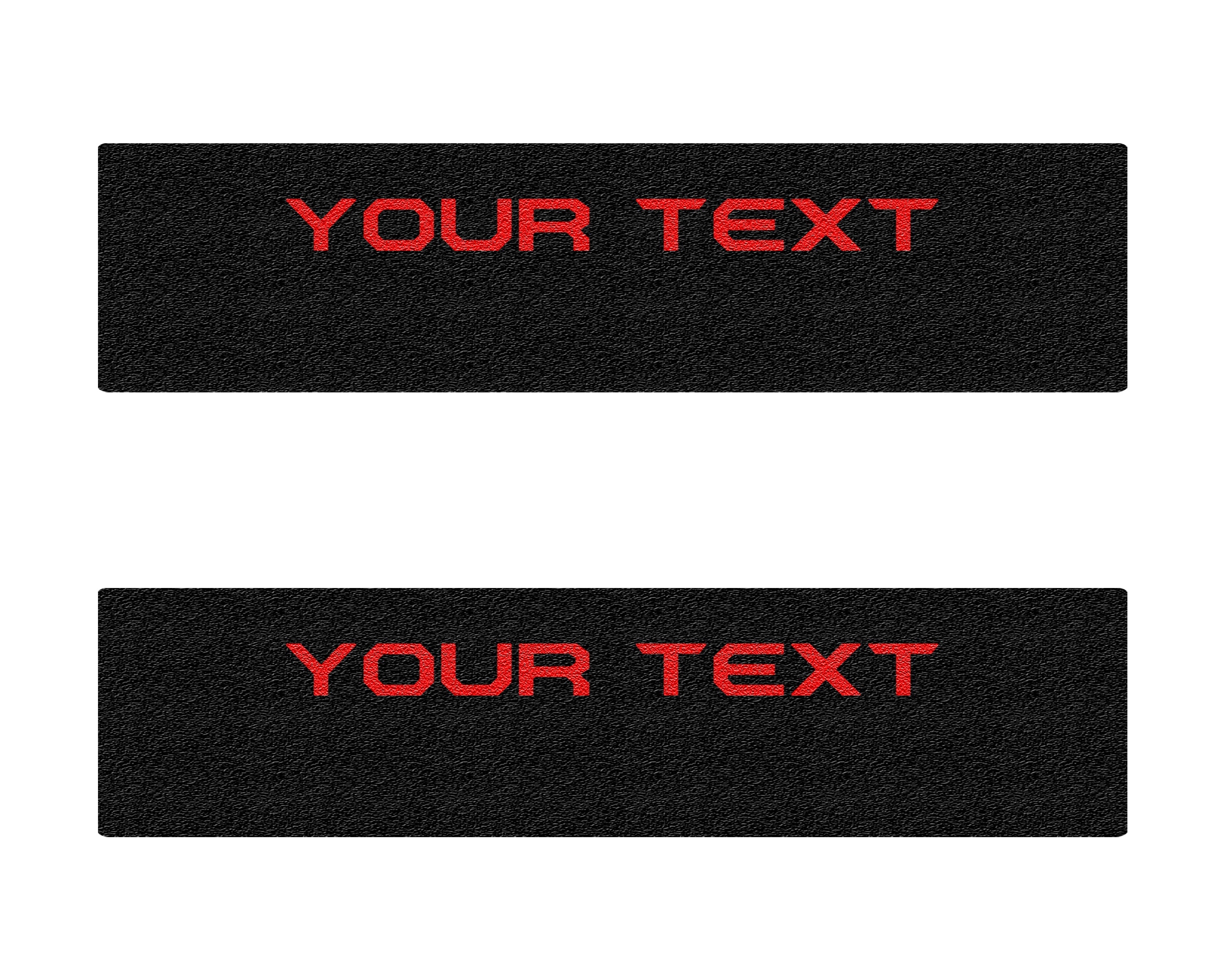 SuperCrew Rear Door Sill Trim Accent Trim Fits 2019-2022 Ford Ranger Yes Rear Doors (2 Piece Kit) Black w/Custom Text