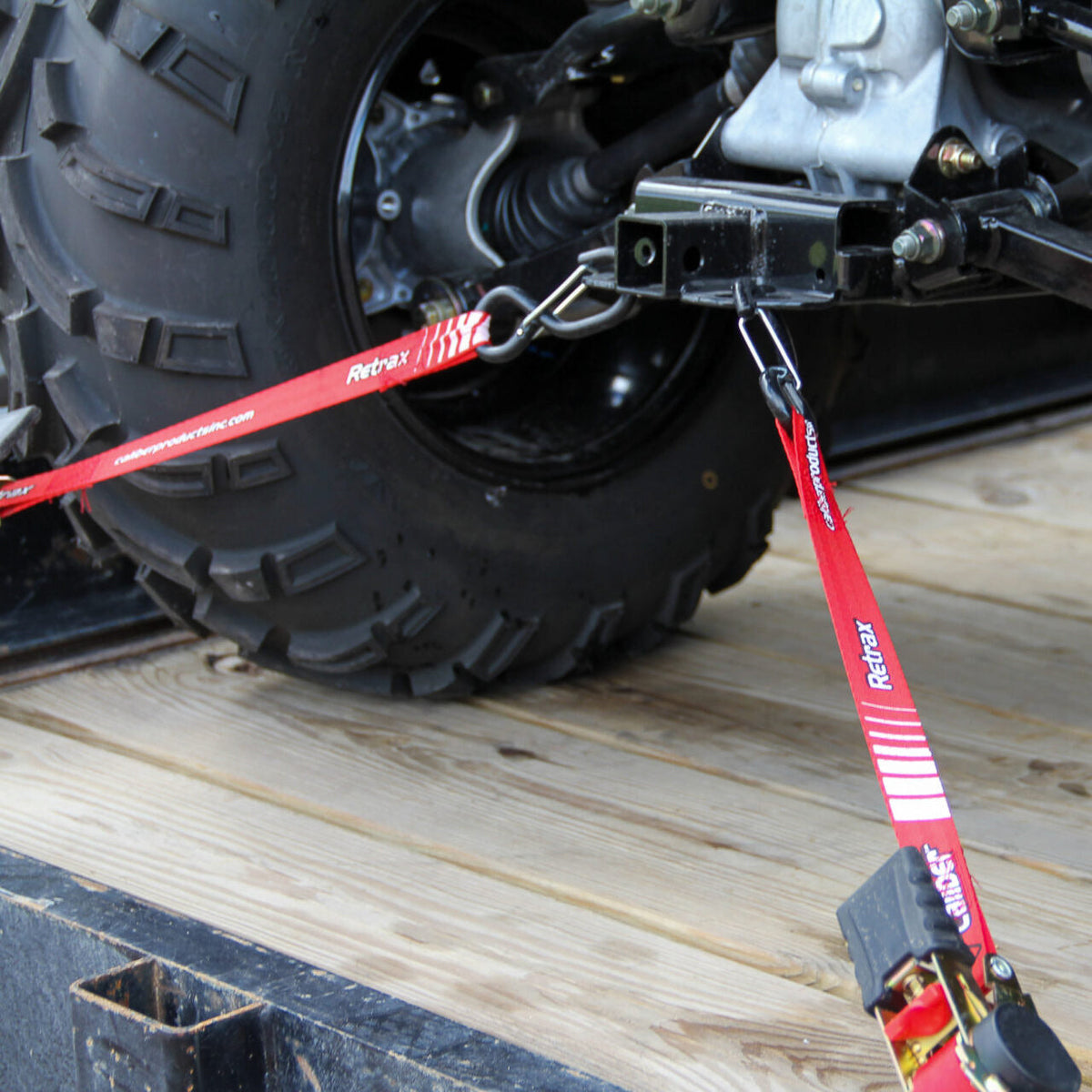 Retrax 6' retractable ratchet straps pair for universal fit