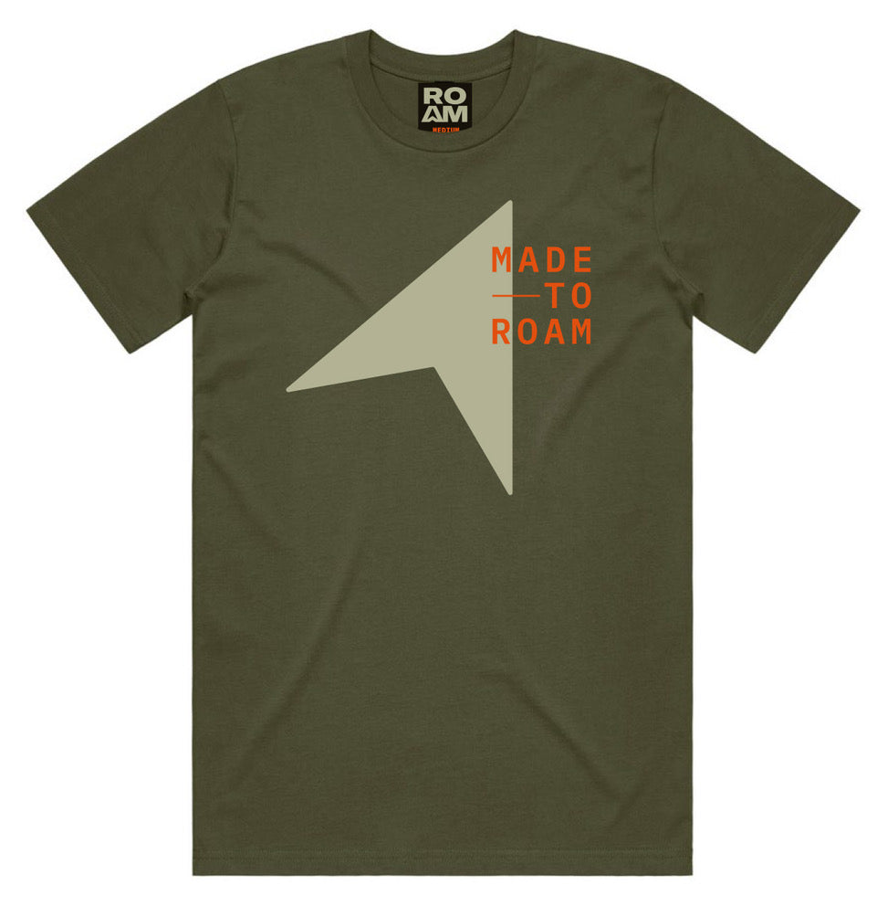 Roam Olive Compass Tee