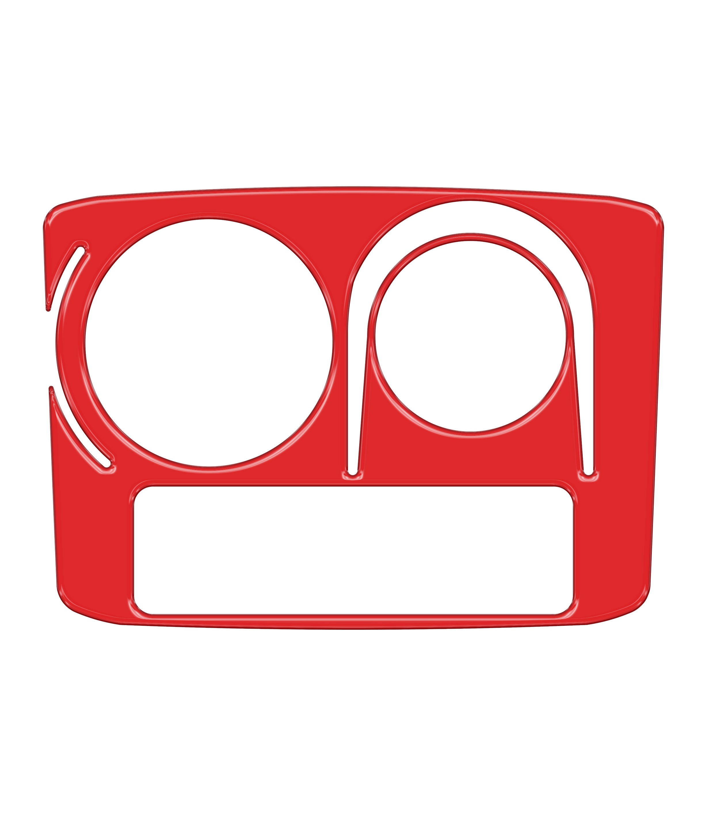 Center Cup Holder with Rotary Dial Only Accent Trim Fits 2014-2020 Toyota 4Runner w/ Rotary Dial *OE Color - Gloss TRD Red