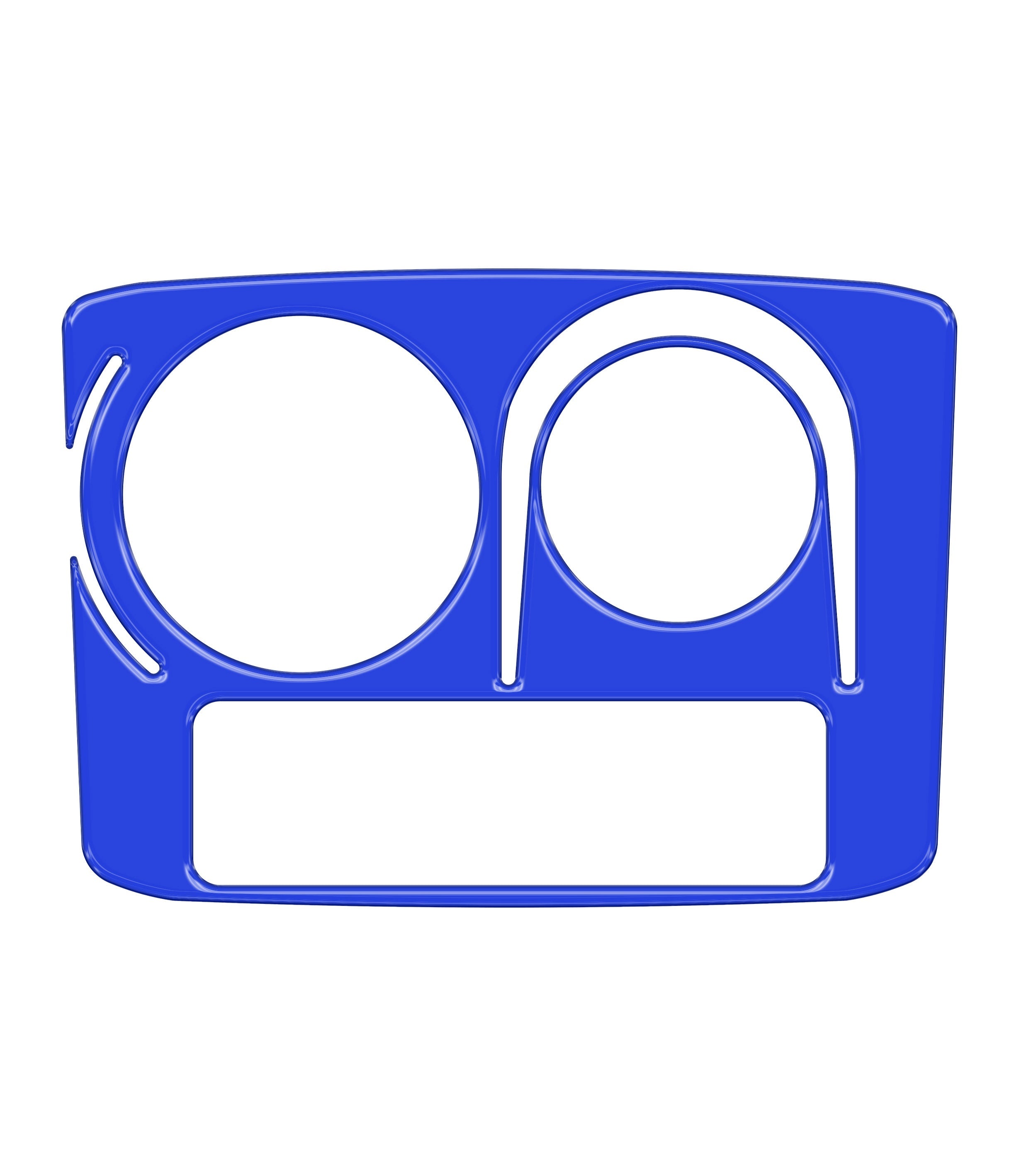Center Cup Holder with Rotary Dial Only Accent Trim Fits 2014-2020 Toyota 4Runner w/ Rotary Dial *OE Color - Voodoo Blue