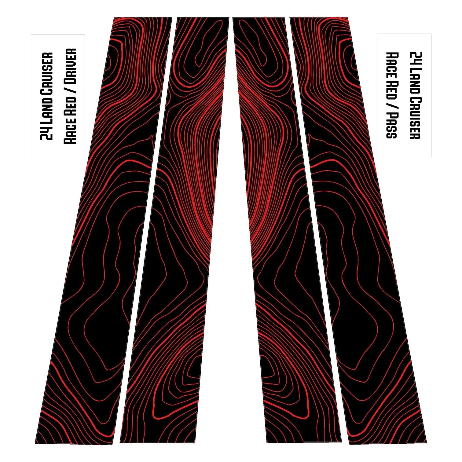 Topographic B Pillar Overlays - 2024+ Land Cruiser / GX 550