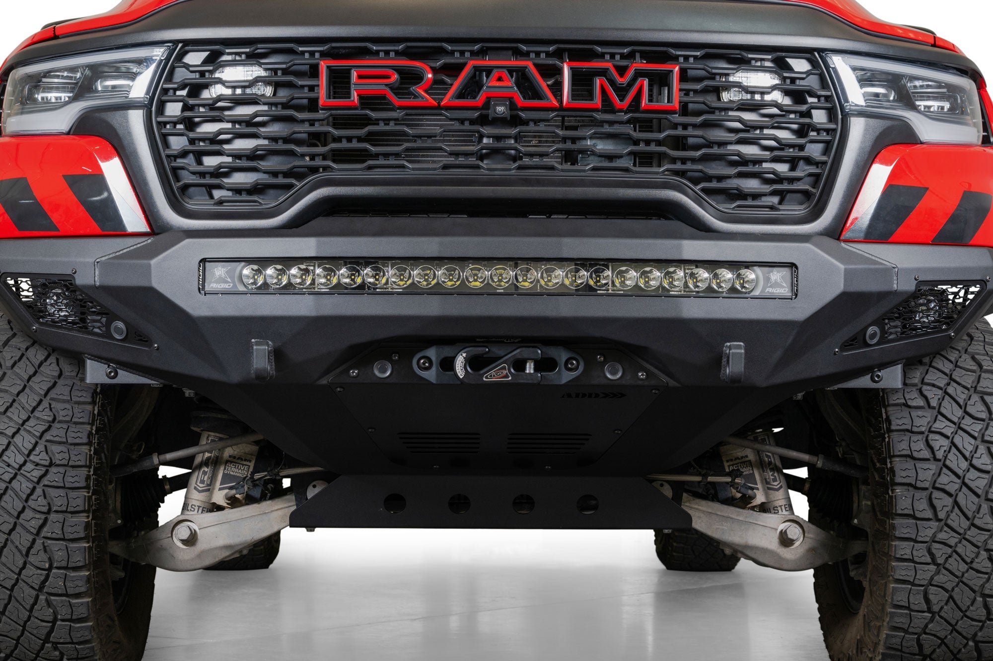 Ram-RHO-Stealth-Fighter-Front-Bumper-Winch-Kit-Installed-Studio-5 - NVMOS