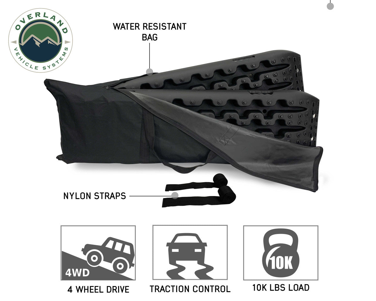 Recovery Ramp With Pull Strap And Storage Bag - Gray Black Universal