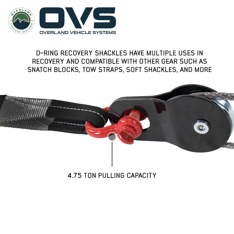 Overland Vehicle Systems 3/4 in recovery shackle D-ring rated 4.75 ton - view 4